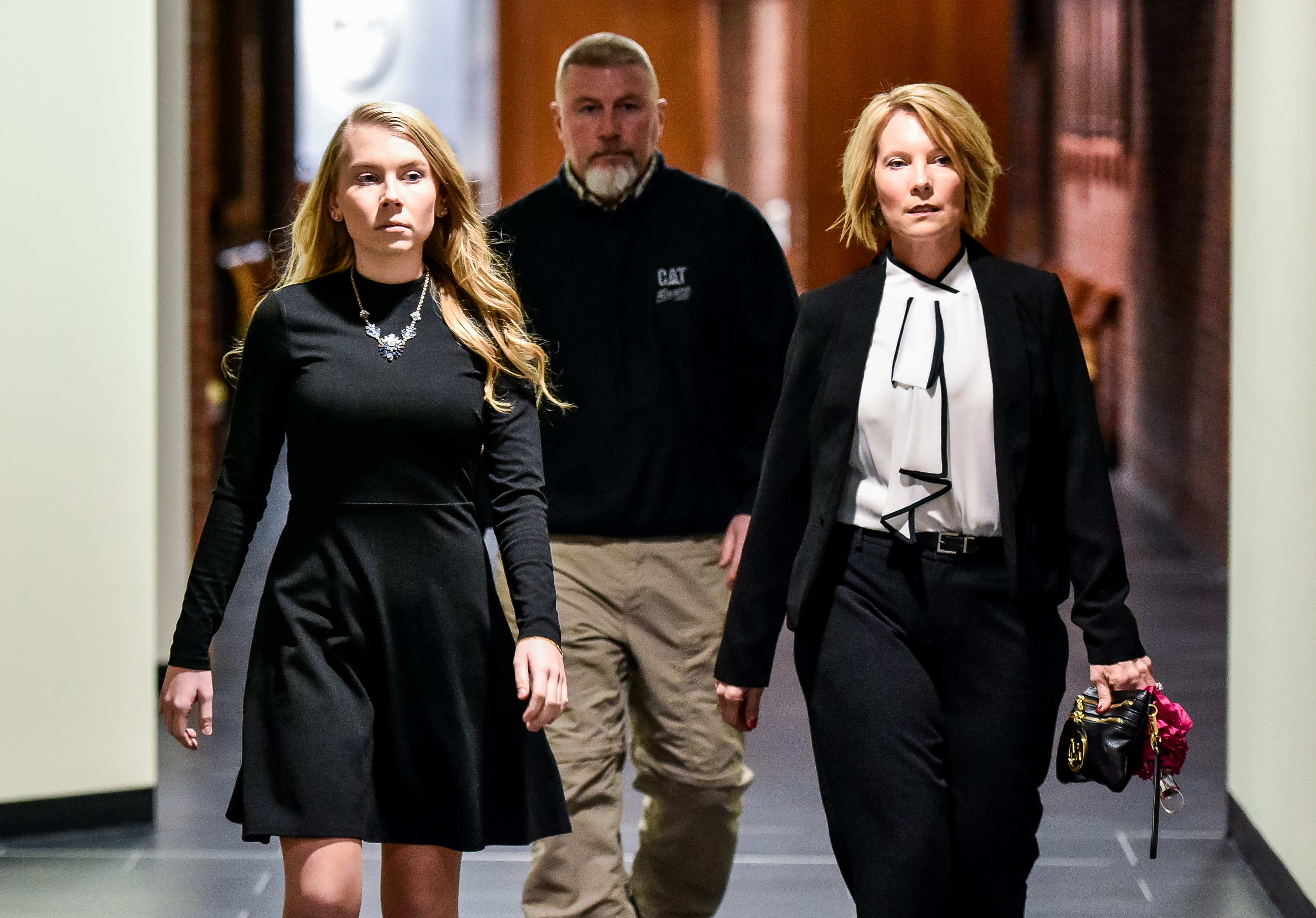 Brooke Skylar Richardson, the Carlisle teen charged with murder in the death of her infant found buried in the back yard of her home, attends a pre-trial hearing March 28 in Warren County.