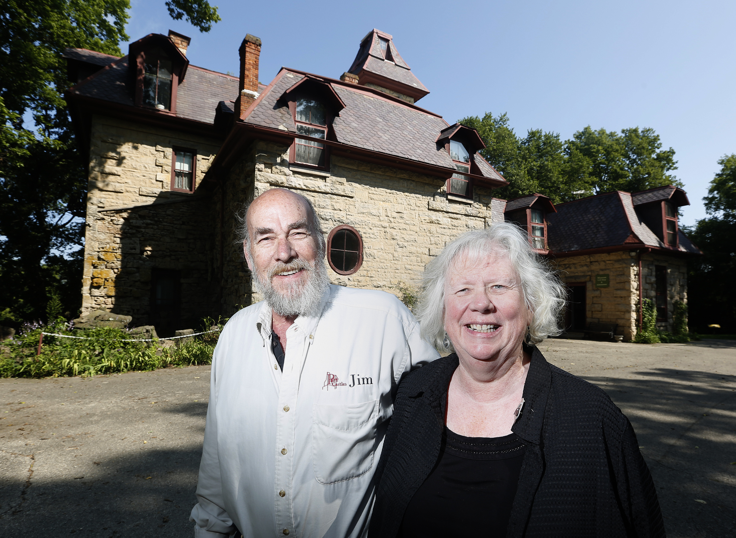 Margaret Piatt and her husband, Jim White, keep the family history alive and care for the 19th century Piatt Castles built by her ancestors. LISA POWELL / STAFF