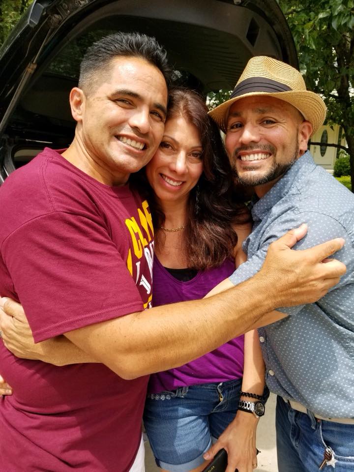 Adopted at birth, Lucianna Seed (second from left back row) recently met family members she never knew she had including Centerville's Raquel Rivera-Hill. Lucianna is pictured with her brothers Marcos and Daniel Rivera.