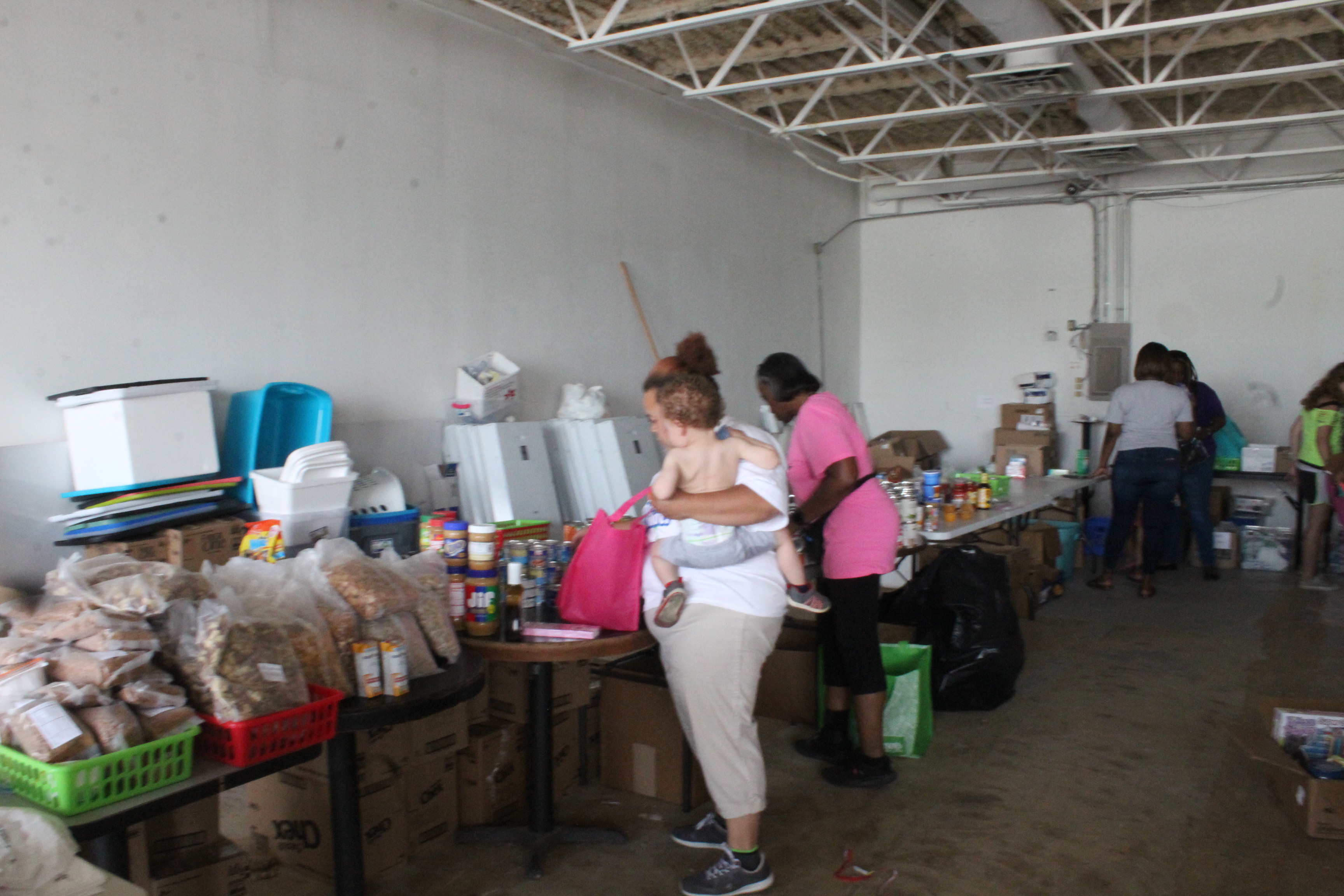 A donation center was set up following last week's tornadoes at Pippin’s Market in Trotwood. Needed items include cleaning supplies, deodorant, body wash and baby items like diapers, wipes, baby food and formula.