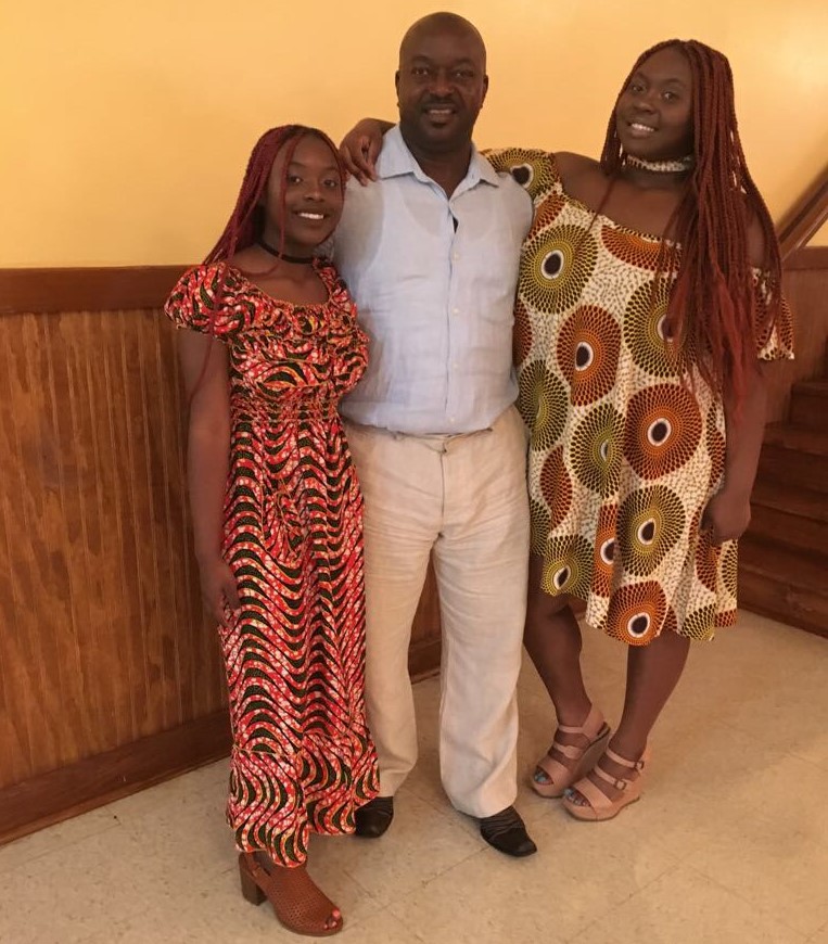 Samuel Barnes and daughters — and Samenah age 13 and Samyatta age 20 . He and his wife Theresa Barnes. Eden Spice in early January 2019.