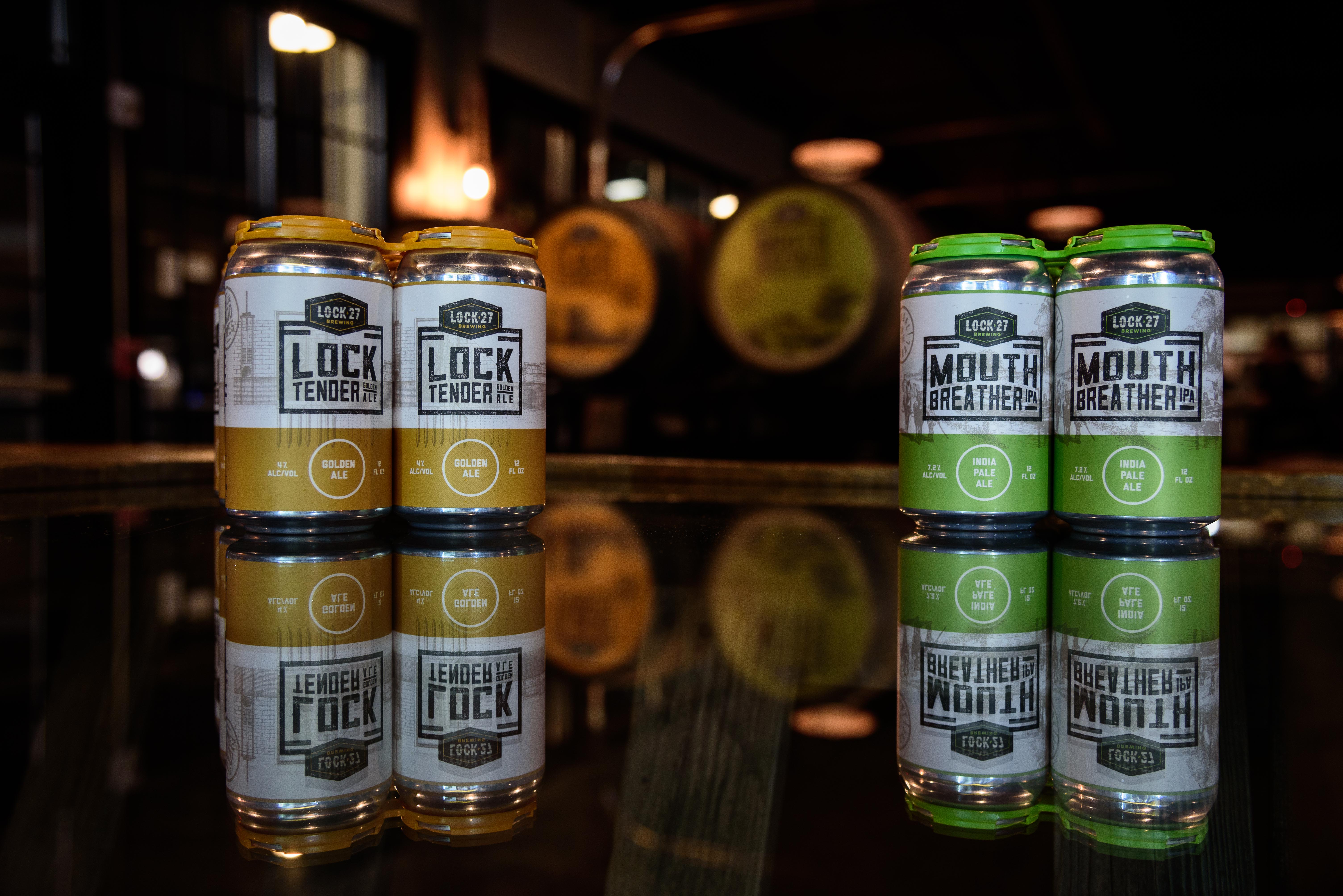 Another brewery in the robust Dayton-area craft-brewing scene has added a milestone to its development. Lock 27 Brewing, which operates locations in downtown Dayton and Centerville, hosted a party on Friday, Jan. 25 at its downtown brewery to celebrate the first ever release of its popular Mouth Breather IPA and Lock Tender Golden Ale in cans. TOM GILLIAM / CONTRIBUTING PHOTOGRAPHER