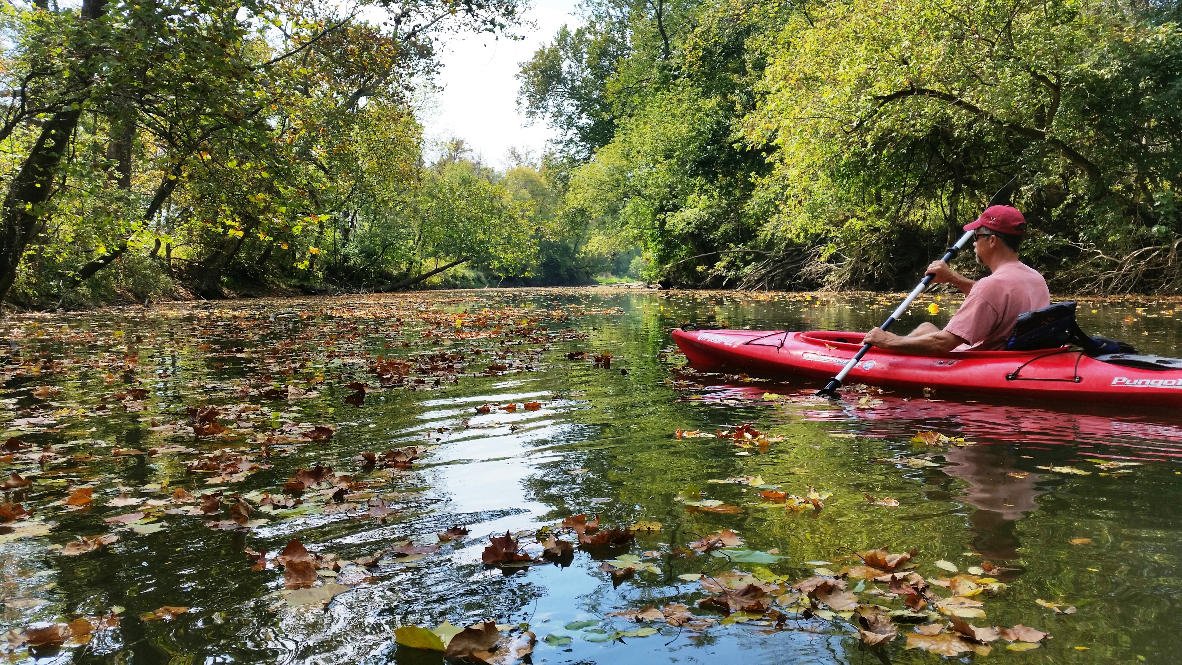 Rhett Rohrer paddles on the Little Miami near Beavercreek in warmer weather. Photo provided by the Little Miami Conservancy