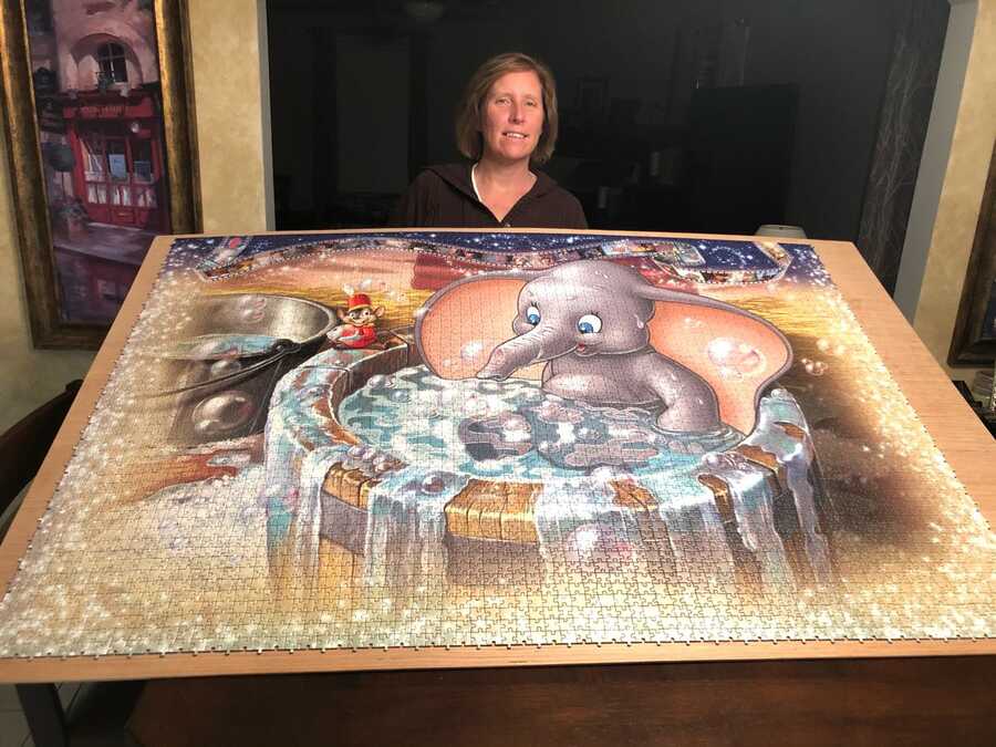 Woman spends 3 years on 40,000-plus Disney jigsaw puzzle 