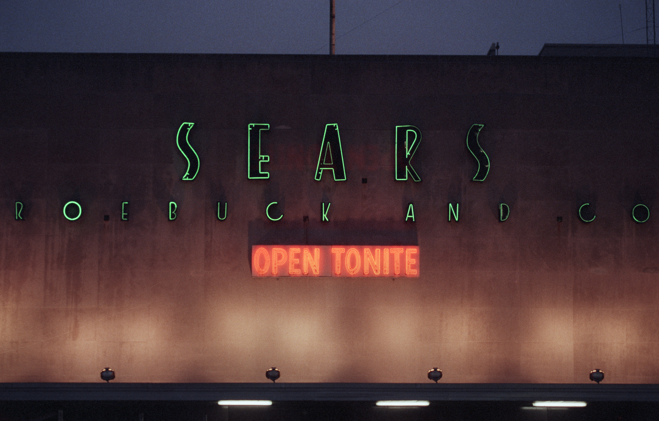 Neon signage from the old Sears Roebuck & Company store at Monument and Patterson in 1993. TY GREENLEES / STAFF