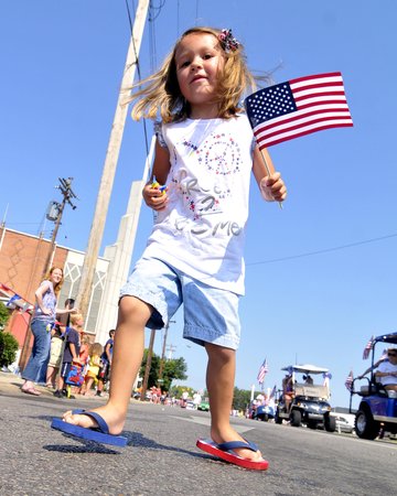 Dubbed the wettest ever, the Franklin 4th of July parade lived up to that billing July 4 as spectators were drenched through out the parade route. Contributed by Martin Wheeler III.