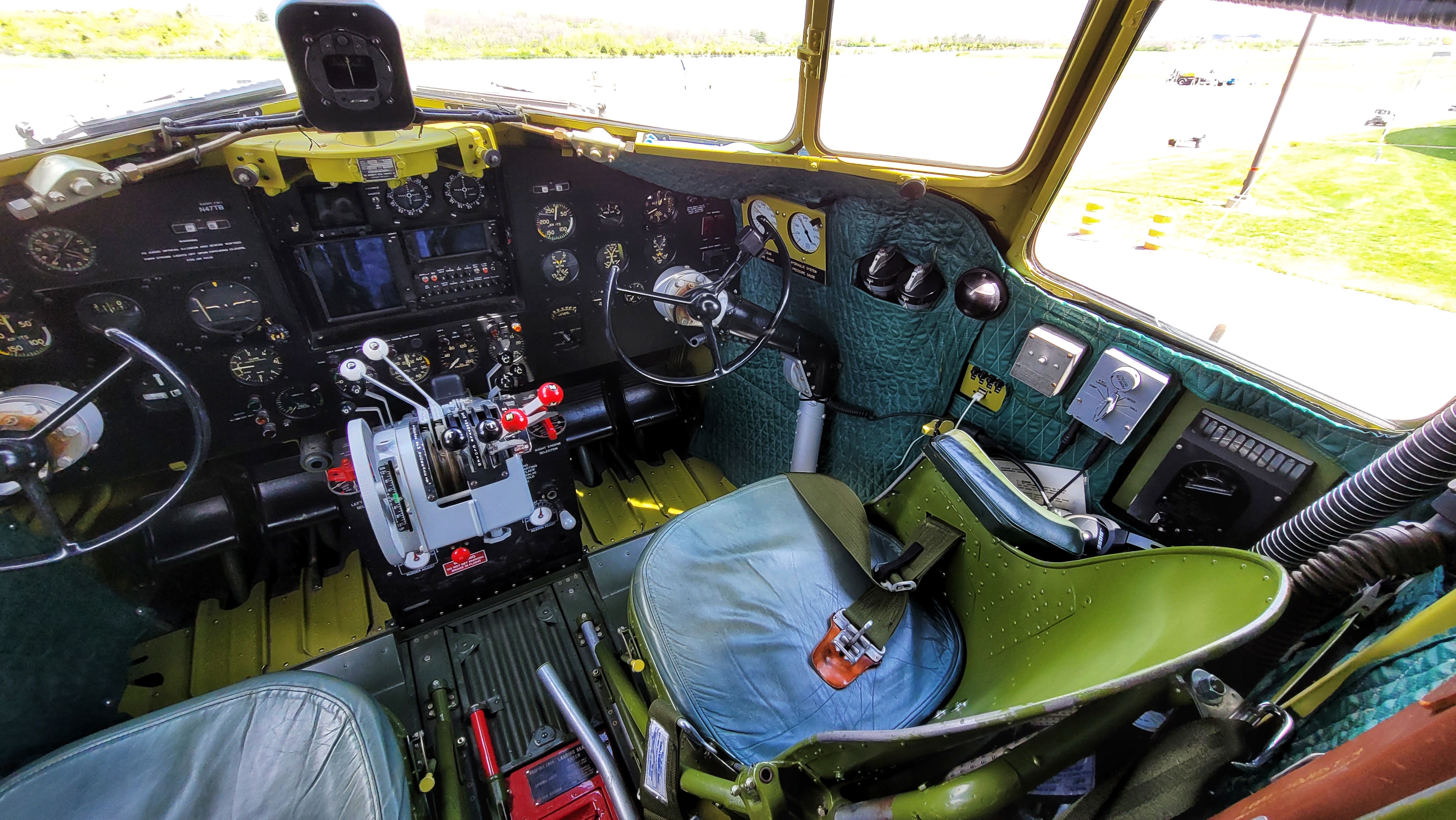 That’s All, Brother, a C-47 piloted by Lt. Col. John Donalson, arrived at Butler County Regional Airport Friday, April 16 for a three-day visit with tours and rides available. The historic WWII C-47 aircraft led over 800 C-47’s over the drop zones of Normandy, France on D-Day on June 6th, 1944. NICK GRAHAM / STAFF