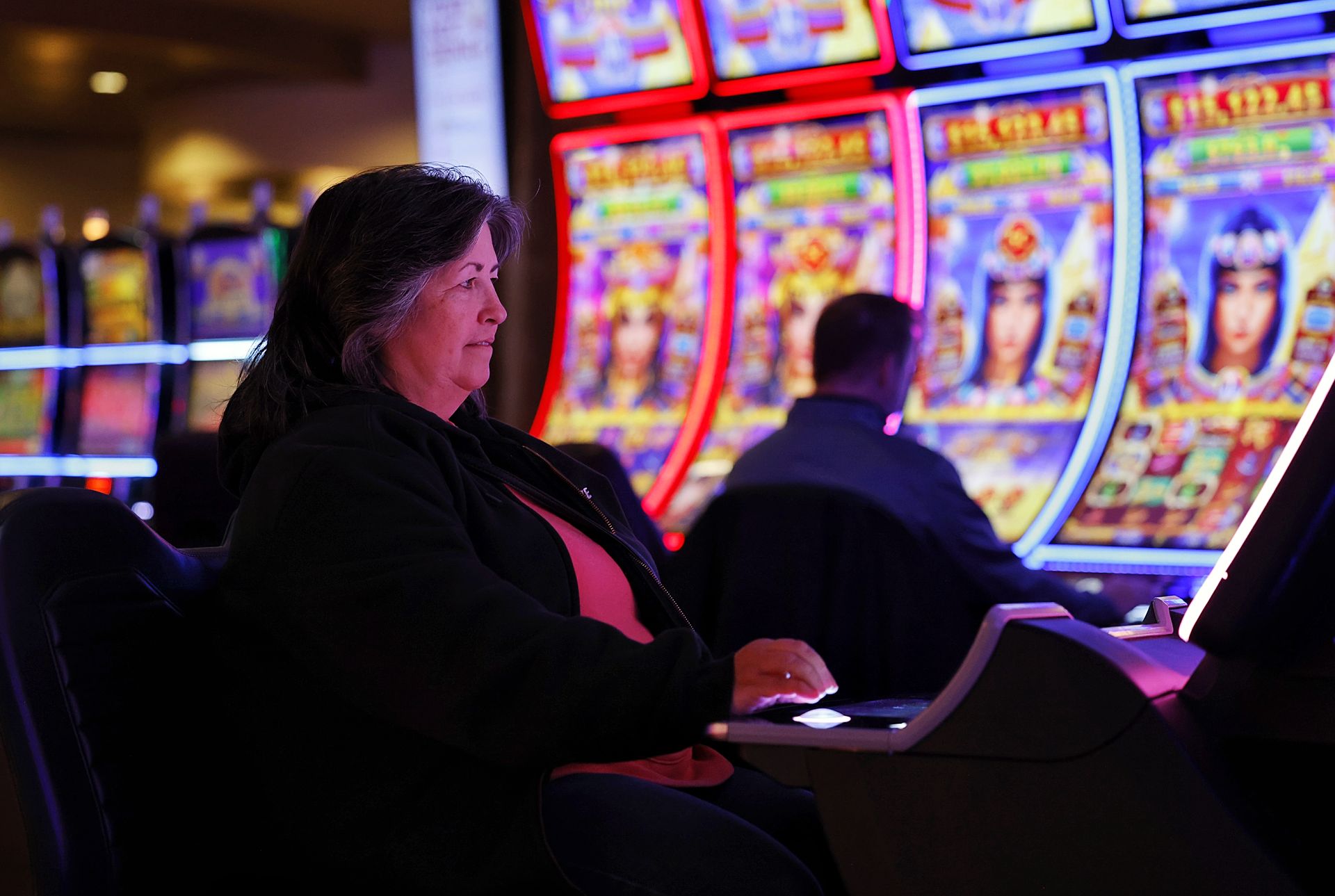 Tami Heinrich plays a game at Miami Valley Gaming on Thursday, January 6, 2022 in Lebanon.  NICK GRAHAM / STAFF