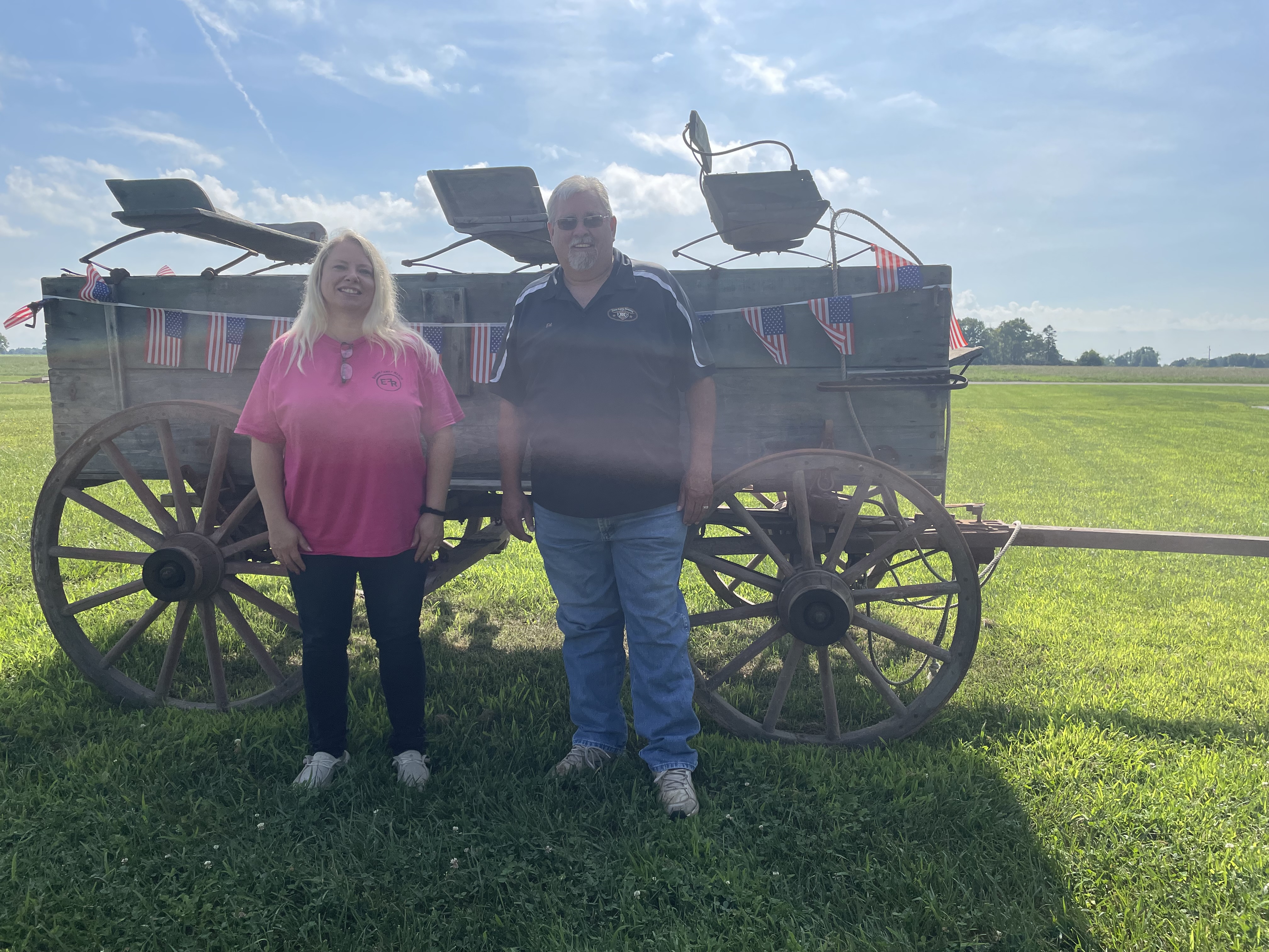 Felicia Hale and Ed Evans of Evans Family Ranch, located at 11140 Milton-Carlisle Road in New Carlisle.