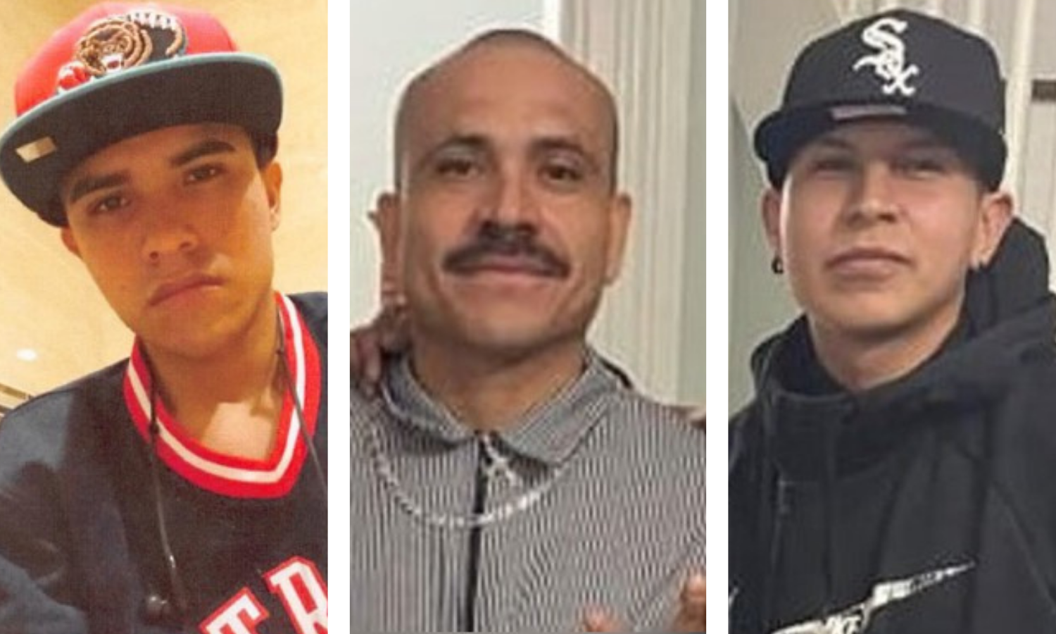 Luis Eduardo Hidalgo Flores , left, Juan Antonio Hidalgo Flores , middle and Oscar Daniel Flores-Lara, right are sought in connection to a stabbing incident that happened at Hamilton's FOP Lodge May 7, 2022. BUTLER COUNTY SHERIFF'S OFFICE