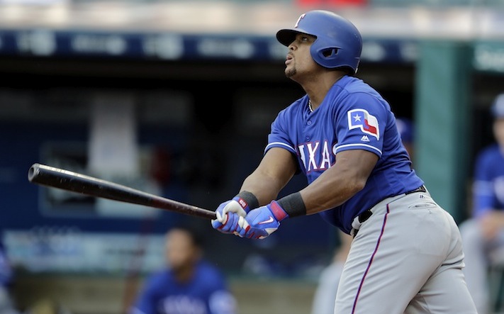 Adrian Beltre got spun like a top on a strike, then hit a homer