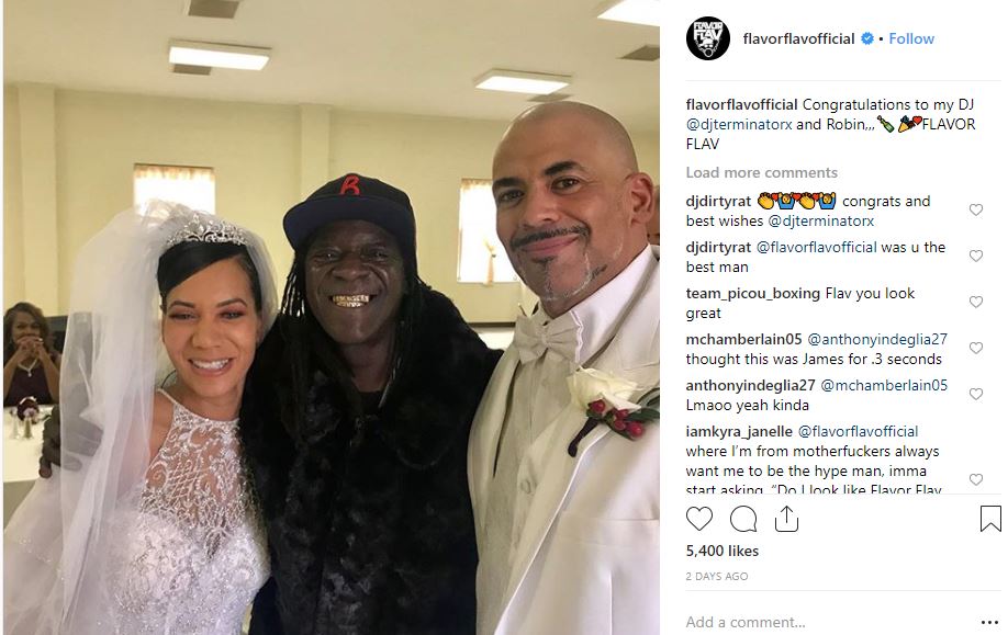 Rapper Flavor Flav was among the guest at Robin Dugger and Norman “DJ Terminator X” Rogers wedding Saturday, Nov. 17 at Residence Park Church of Christ, 4328 Hoover Ave. in Dayton.