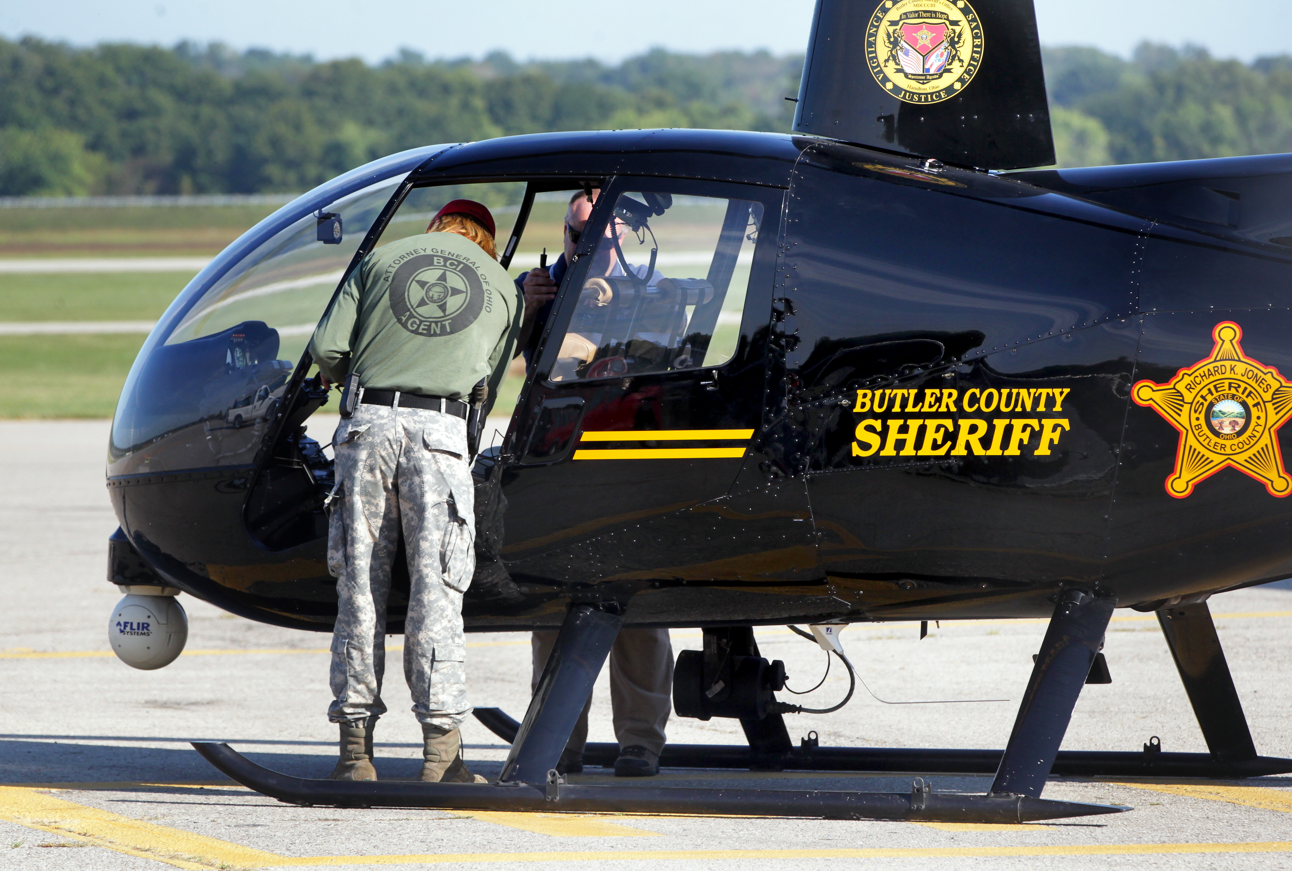 A Butler County Sheriff’s Office helicopter will be used in Pike County to take aerial photographs.