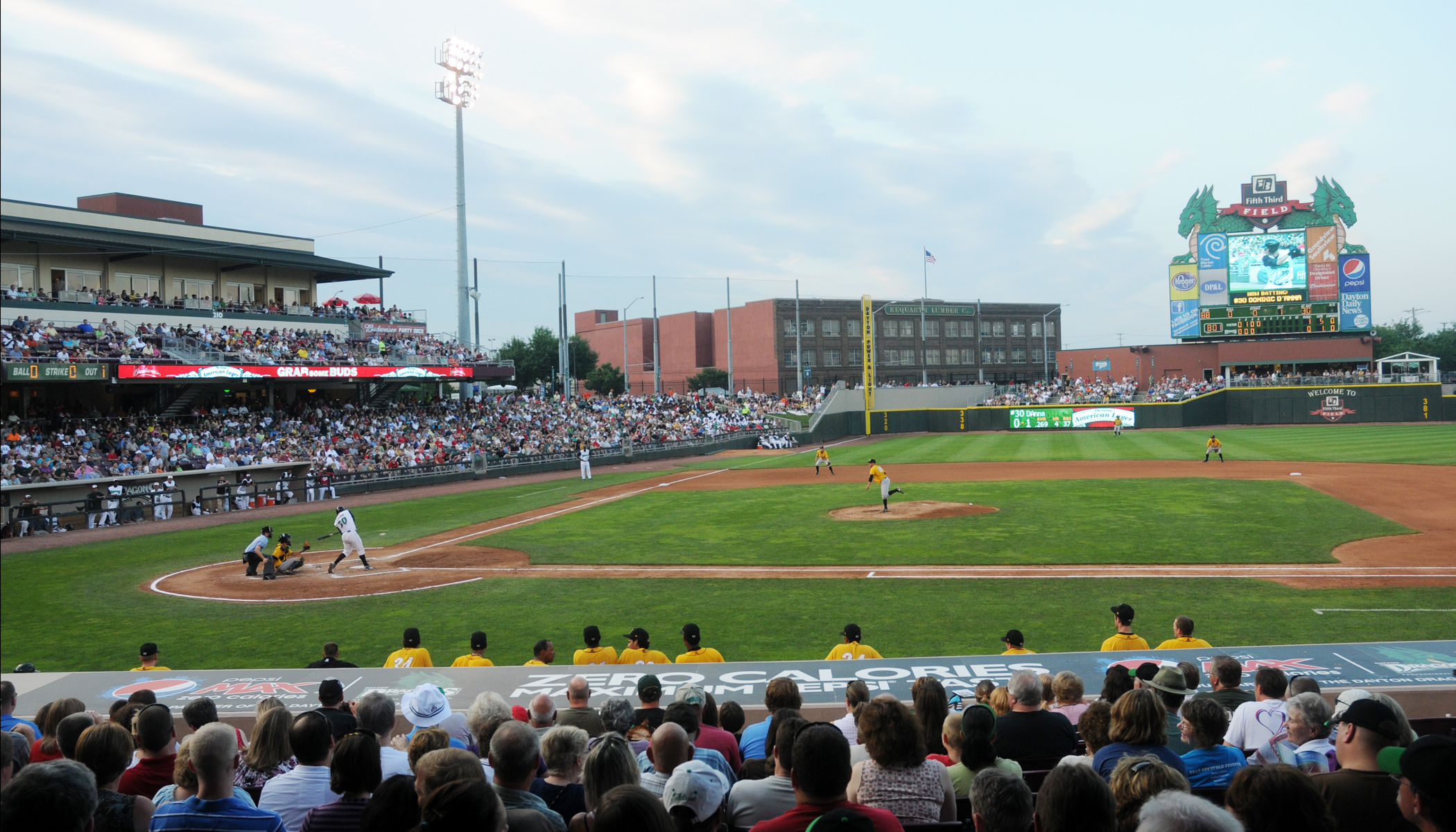 The loyal fans for of the Dayton Dragons made tonights game the 814th consecutive sell out crowd. This ties the record held by the Portland Trailblazers in Professional Sports