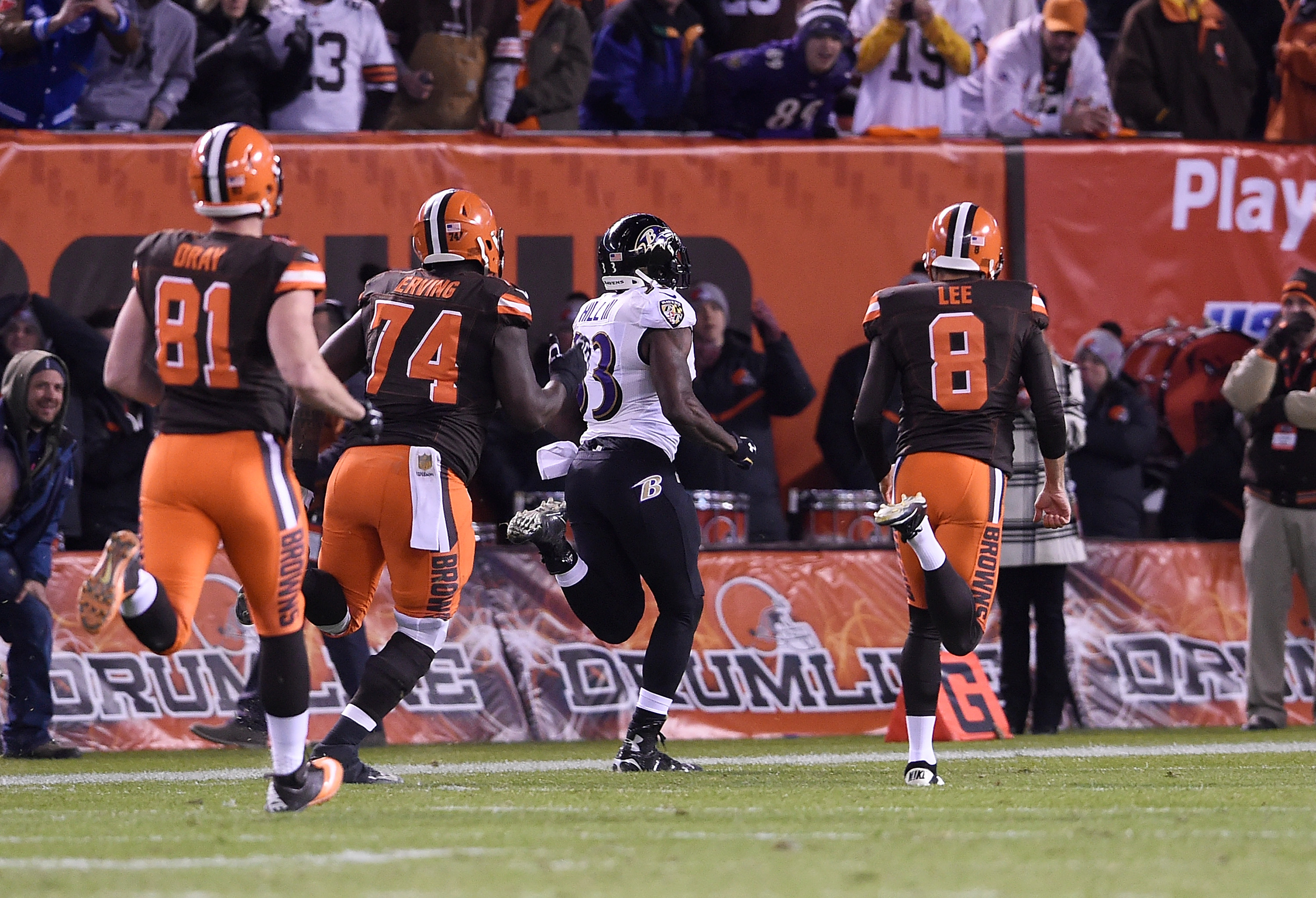 Cleveland Browns wide receiver Travis Benjamin runs the ball during  preseason NFL football game between the Browns and the St. Louis Rams  Saturday, Aug. 23, 2014, in Cleveland. (AP Photo/Tony Dejak Stock