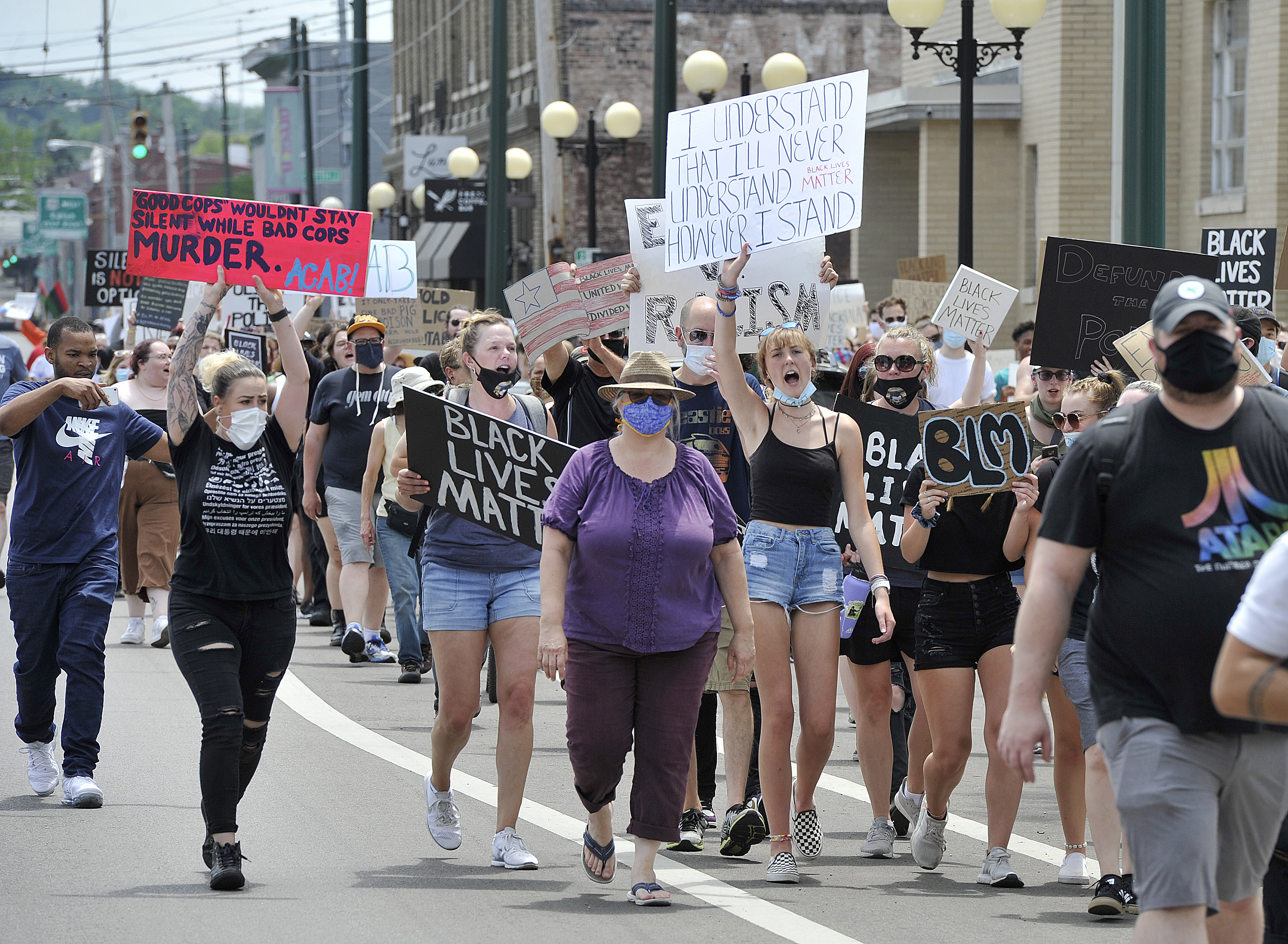 Dayton rally and march for George Floyd in Dayton. June 6, 2020. Staff photo: Marshall Gorby
