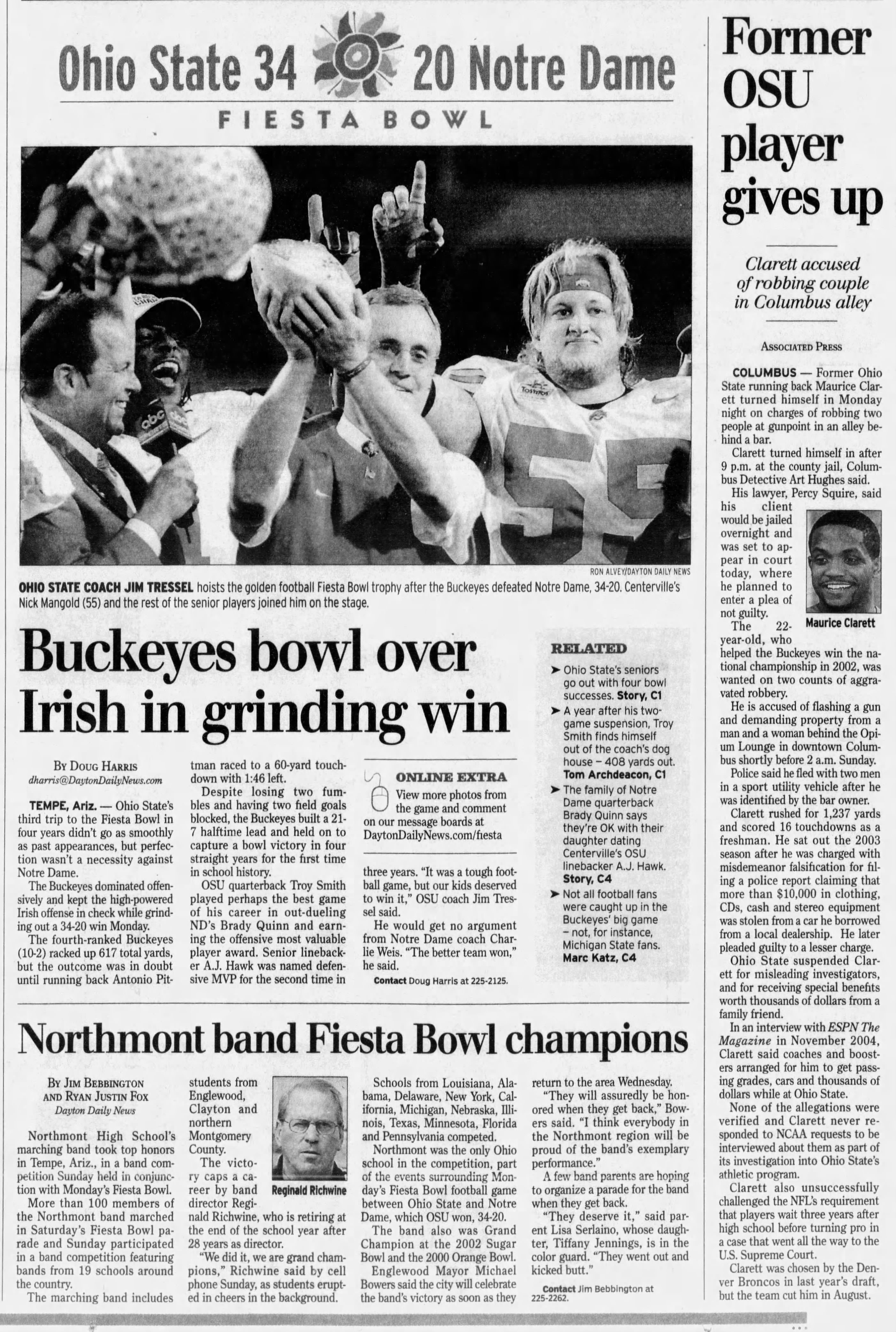 Excerpts from past coverage of Ohio State-Notre Dame football games by the Dayton Daily News