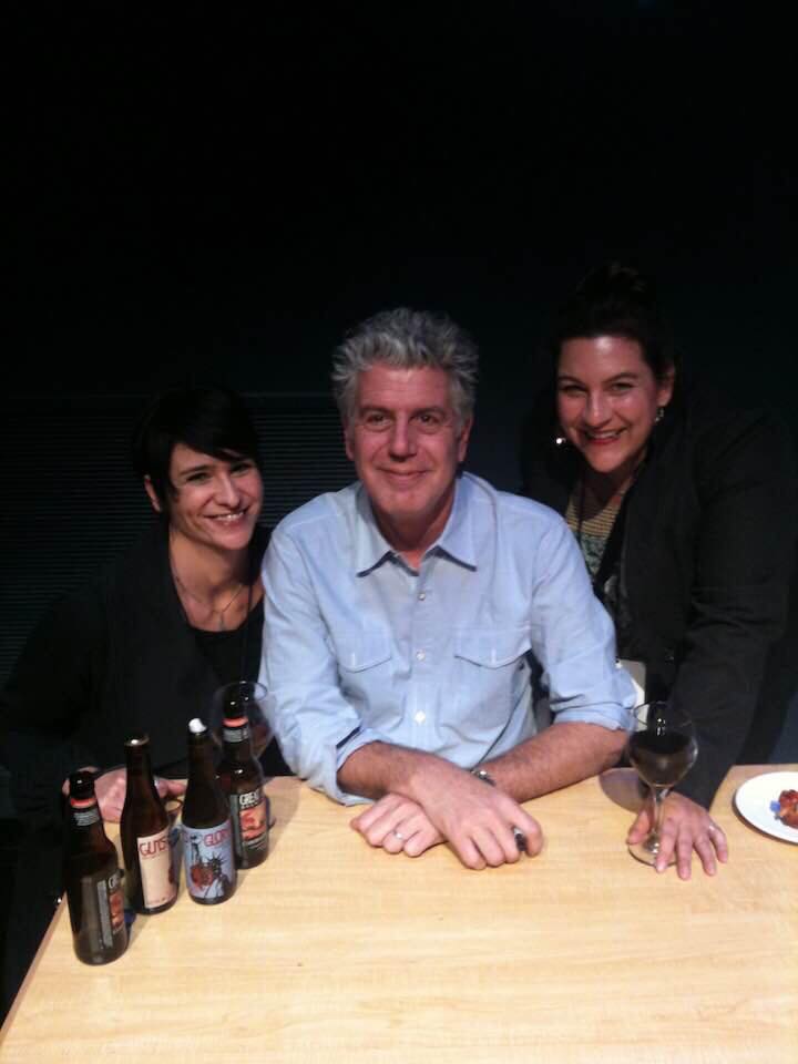 Dayton Daily News copy editor Kathi Kizirnis and Amy Forsthoefel of Dayton met celebrity chef Anthony Bourdain at the Schuster Center in 2012.