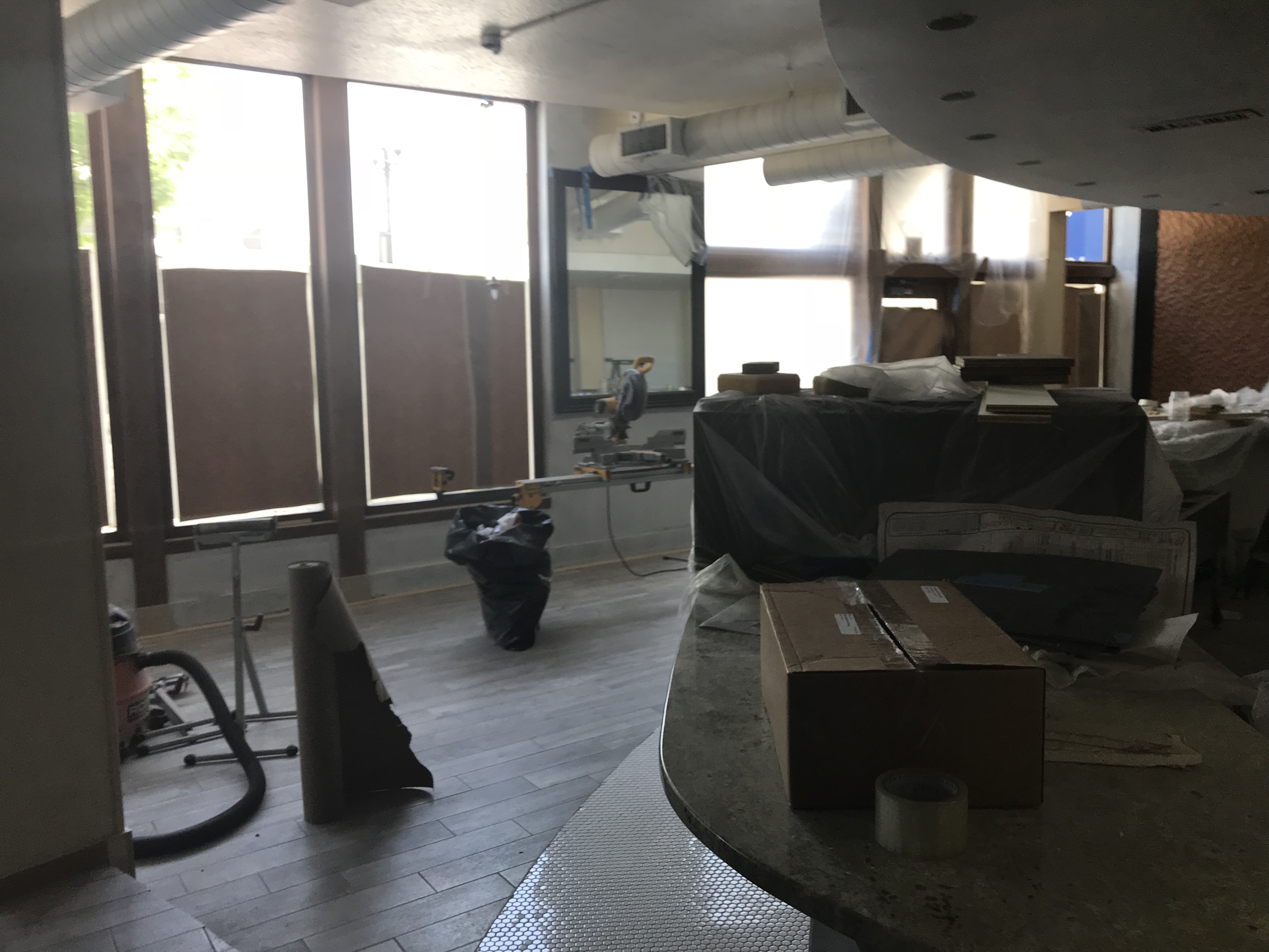 Salar Restaurant and Lounge is being rehabilitated after a fire Dec. 29, 2017. A dining area near the restaurant's main bar is shown.