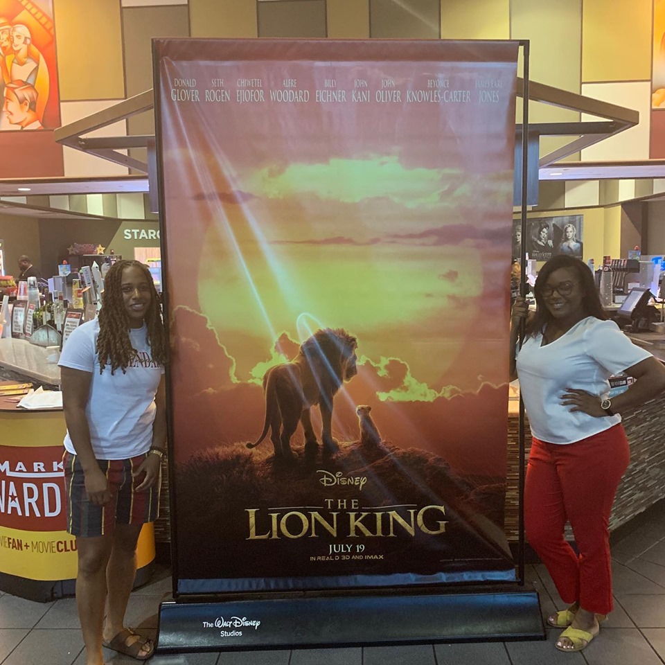 A hundred local children and 34 adult chaperons attended a free screening of "The Lion King." The event was part of a partnership between Dayton Young Black Professionals, McKinley United Methodist Church, The Dayton Foundation, CityWide Development Corporation and the Gem City Market. Pictured: Young Black Professionals President Daj'za Demmings with NaAsiaha Simon, the organization's strategic partnership coordinator.