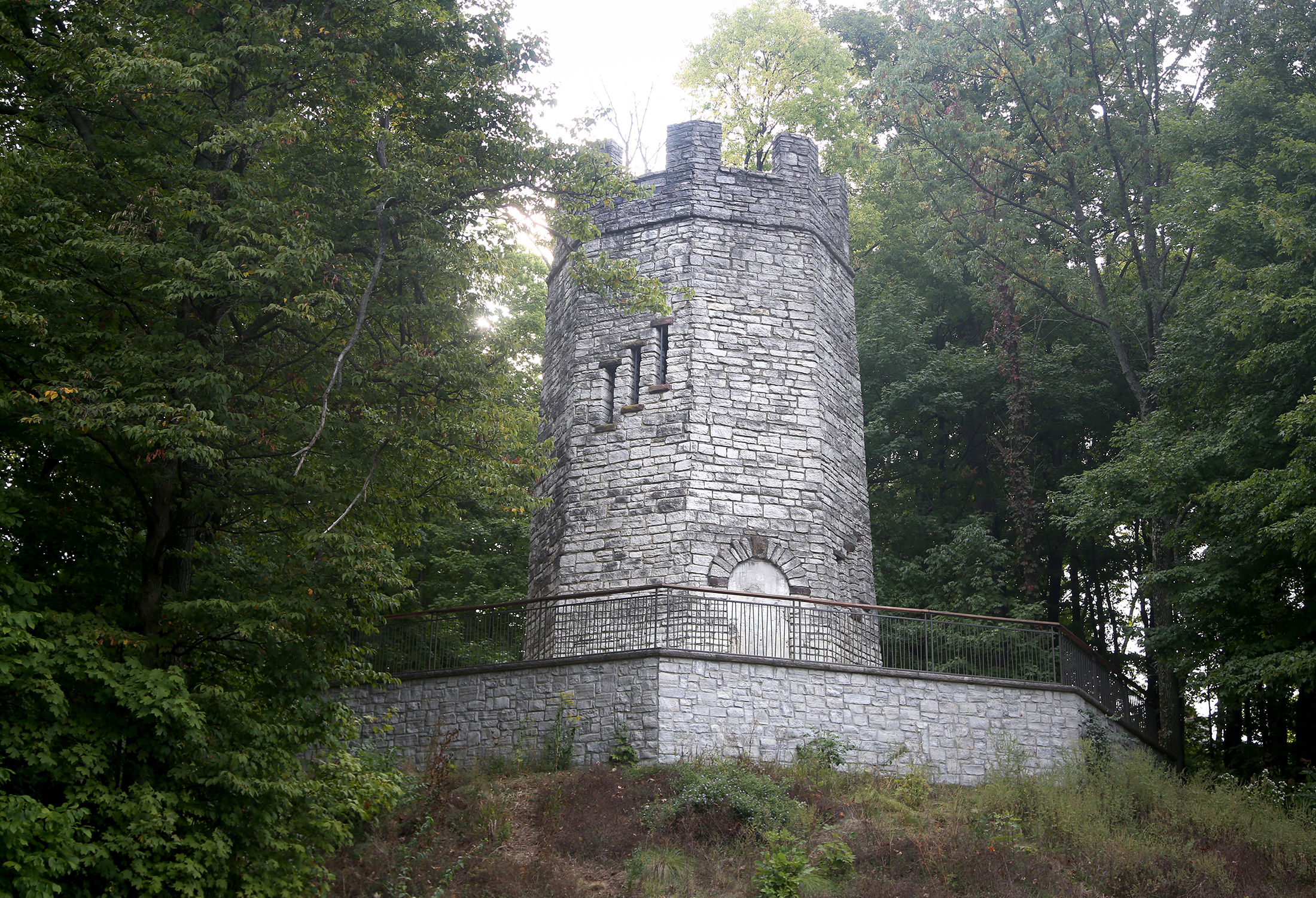 Lookout Tower in Hills & Dales MetroPark was completed in 1941 to provide views of Community Country Club. In 1967 a teenage girl was killed in the tower when lightning struck. Legends persist that the tower is haunted. LISA POWELL / STAFF