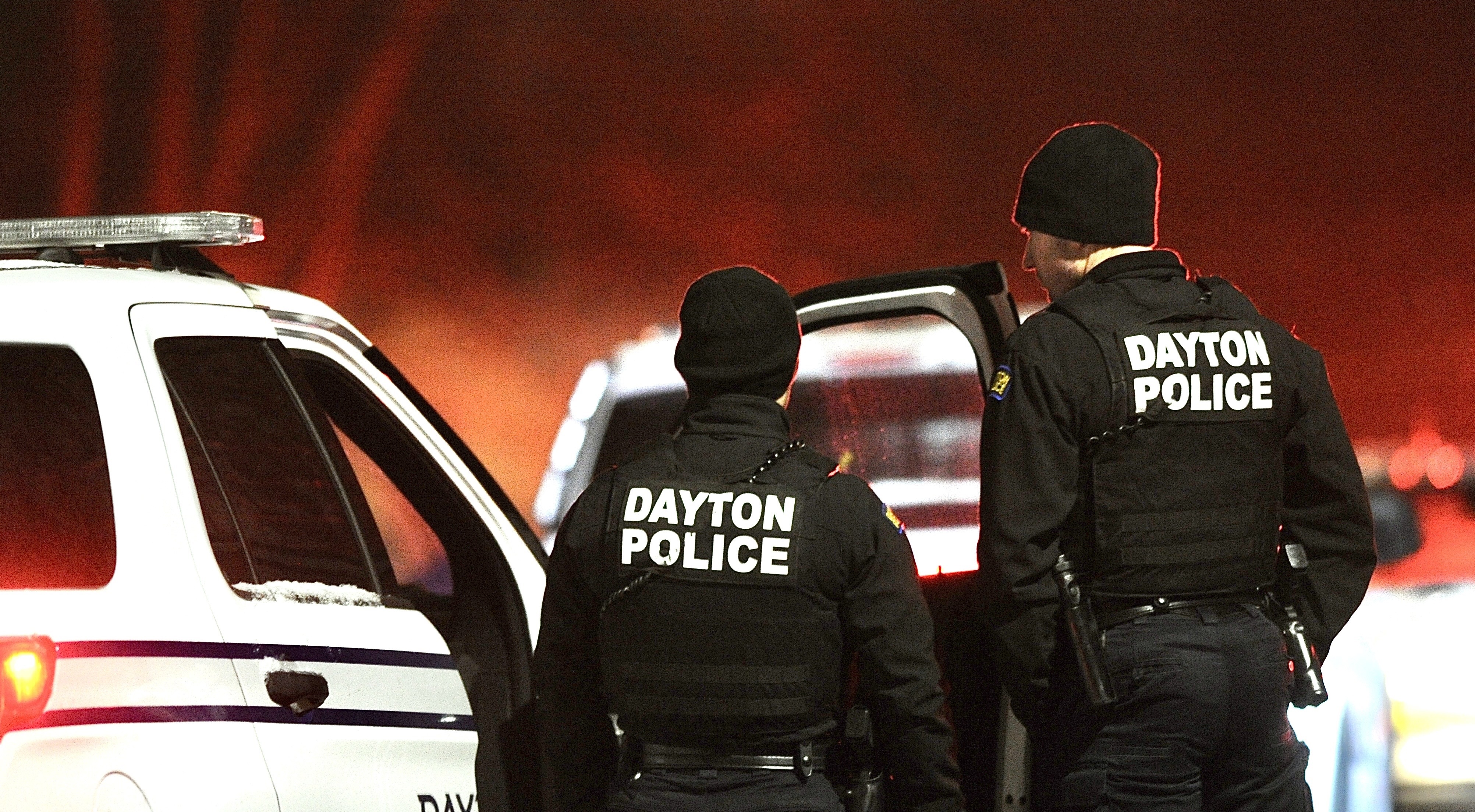 SWAT officers from the Dayton Police Department assisted the Riverside Police Department at the scene of a triple shooting Monday night, Jan. 17, 2022, at 4525 Richland Drive In Riverside. Two people were killed and a third person is expected to recover. MARSHALL GORBY STAFF