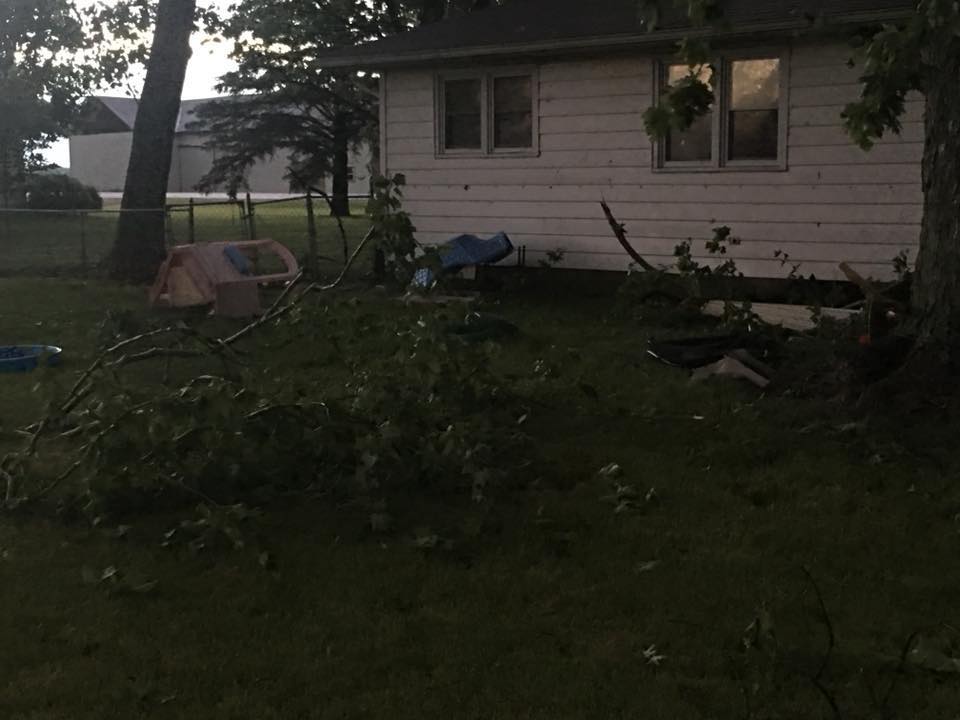 Jenny Steele, of Troy, said her neighbor's barn was picked up by a tornado, and debris hit their home. JENNY STEELE/PHOTO CONTRIBUTED