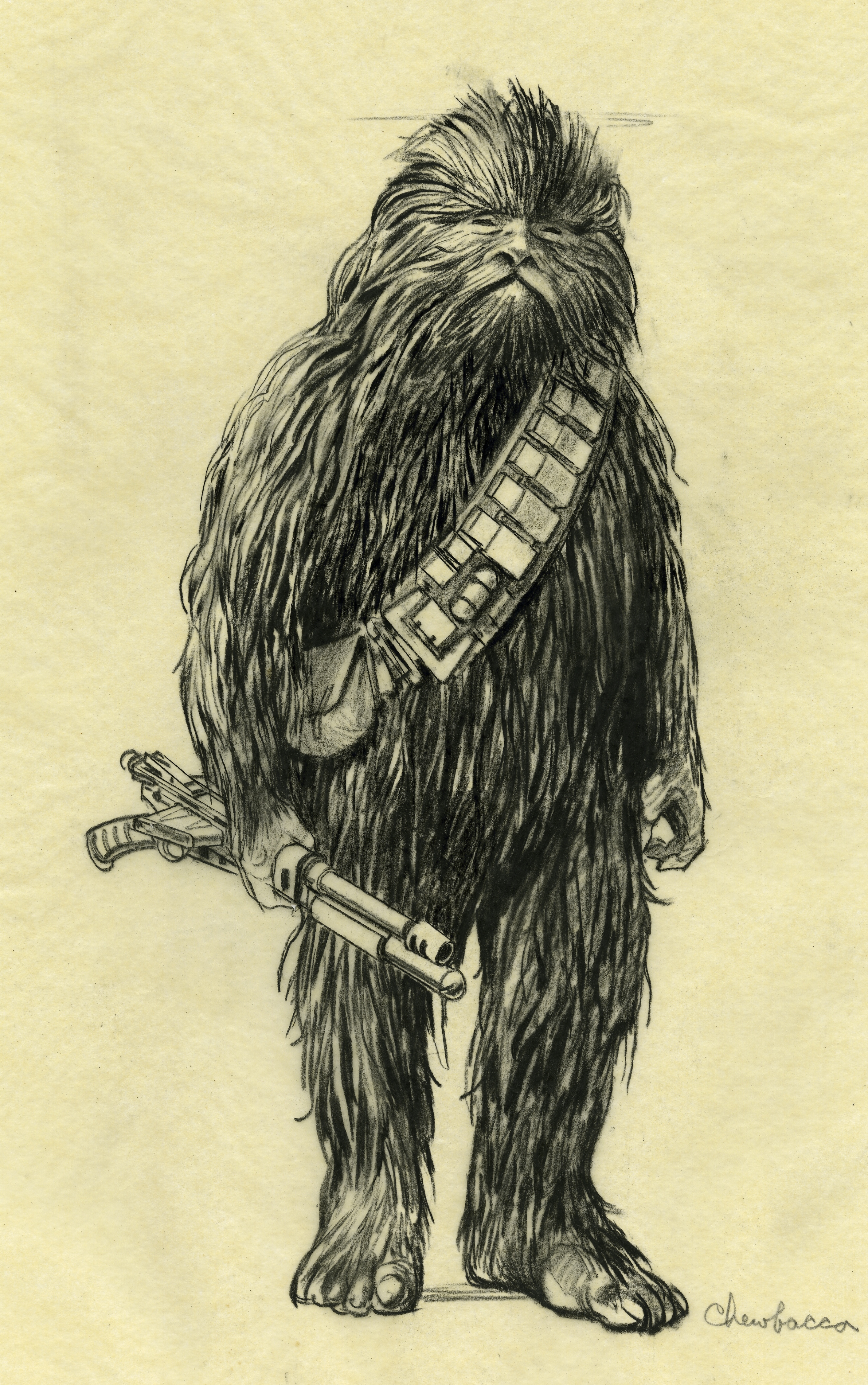 Concept Art, Chewbacca, "Star Wars™: A New Hope." Photo credit: 2015 Lucasfilm Ltd. All rights reserved. Used under authorization.
