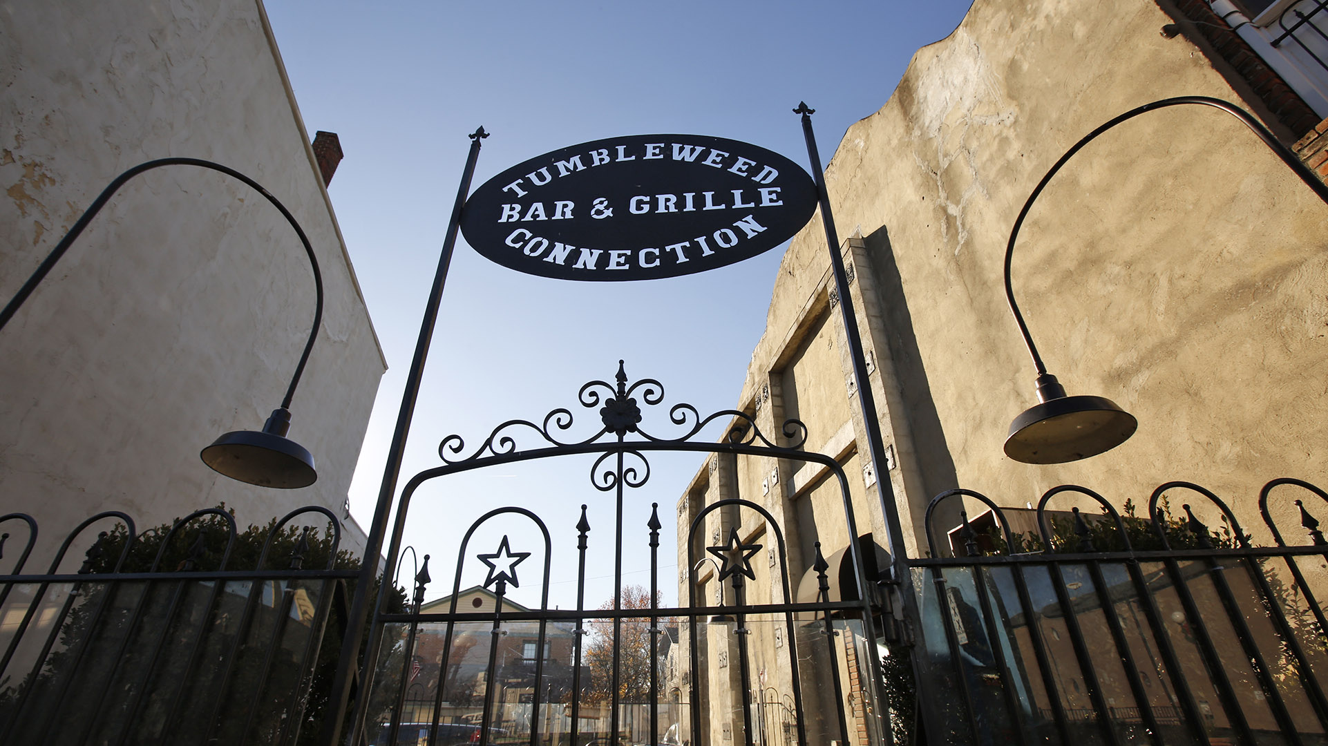 The Tumbleweed Connection has a nicely designed wrought-iron fence and gate for its patio. TY GREENLEES / STAFF