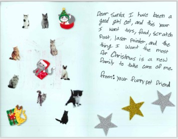 A letter to Santa written by Girl Scouts on behalf of a Greene County shelter animal. CONTRIBUTED