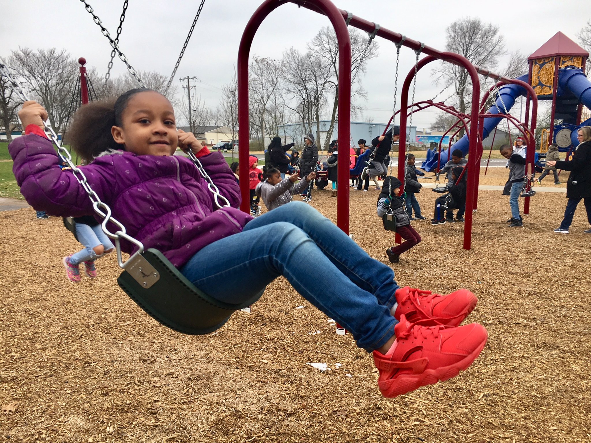 The surviving legacy of Walter “Superbubz” Herbert thrilled hundreds of his Fairfield Central Elementary classmates Monday as a new playground — with features he chose before his death in the fall — opened. The playground was paid for through the “Build It For Bubz” fundraiser and constructed with the help of volunteers.