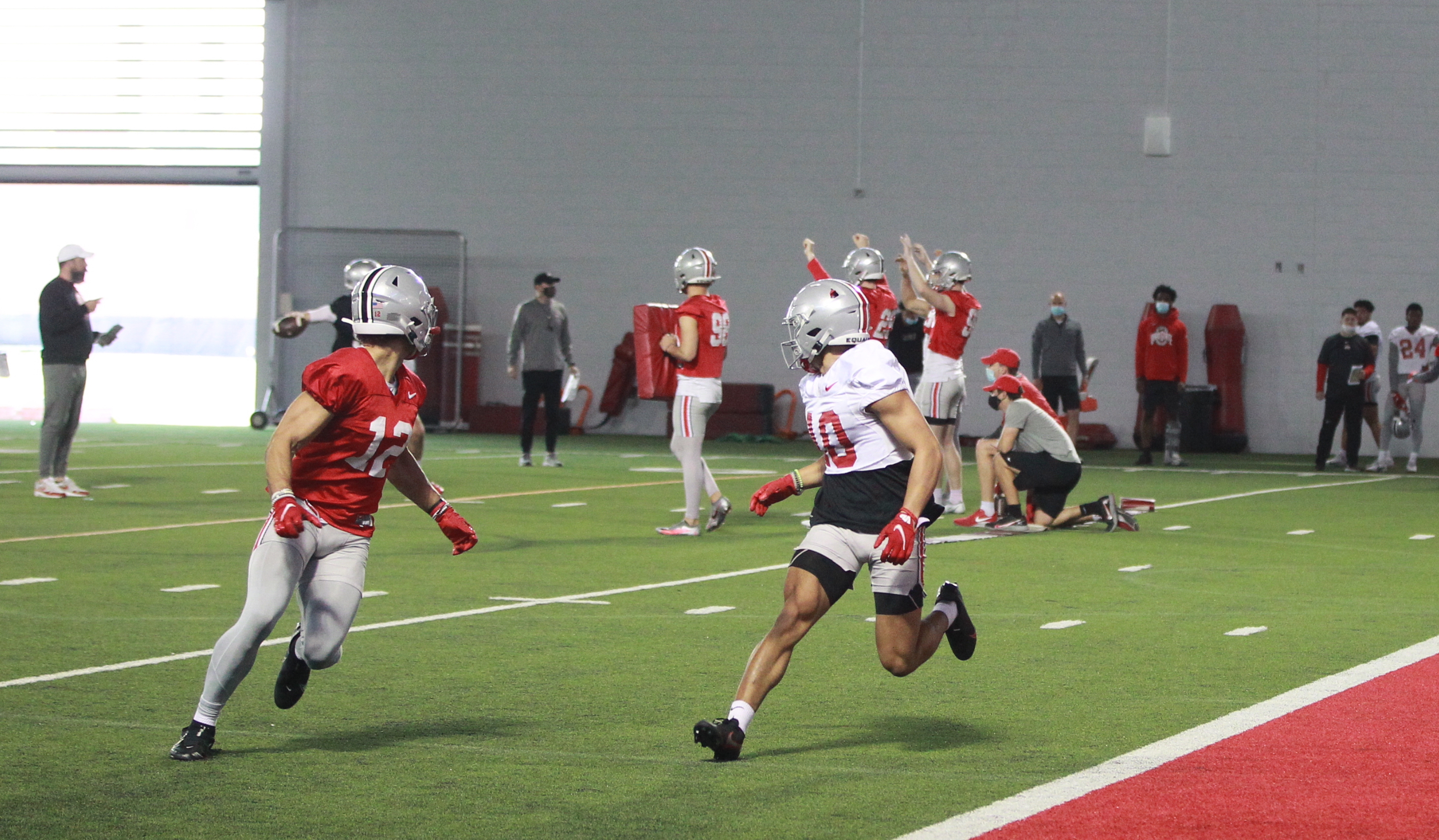 Buckeye freshman receiver Garrett Wilson has black stripe removed