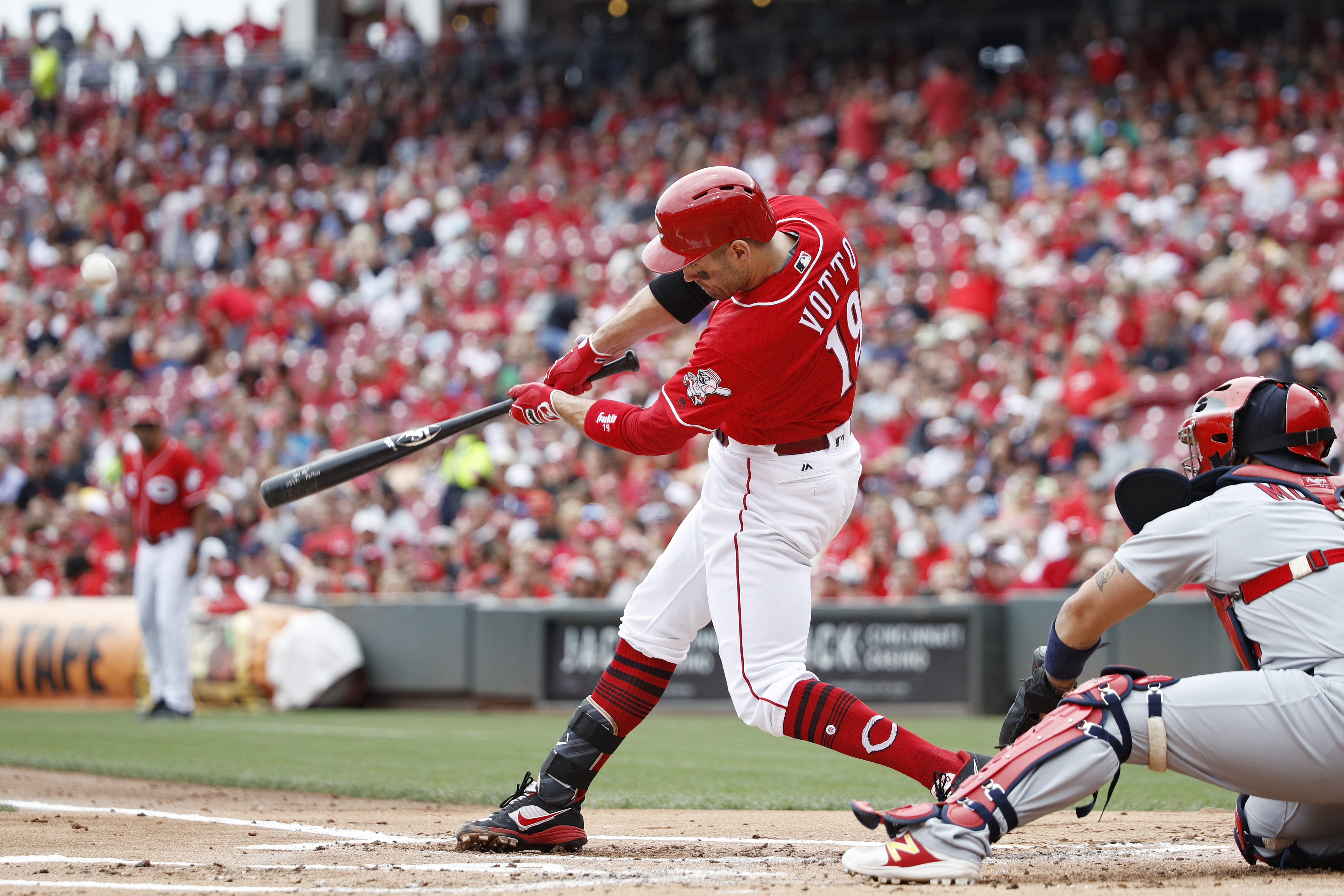Joey Votto Scores a Home Run for the Cincinnati Reds on His