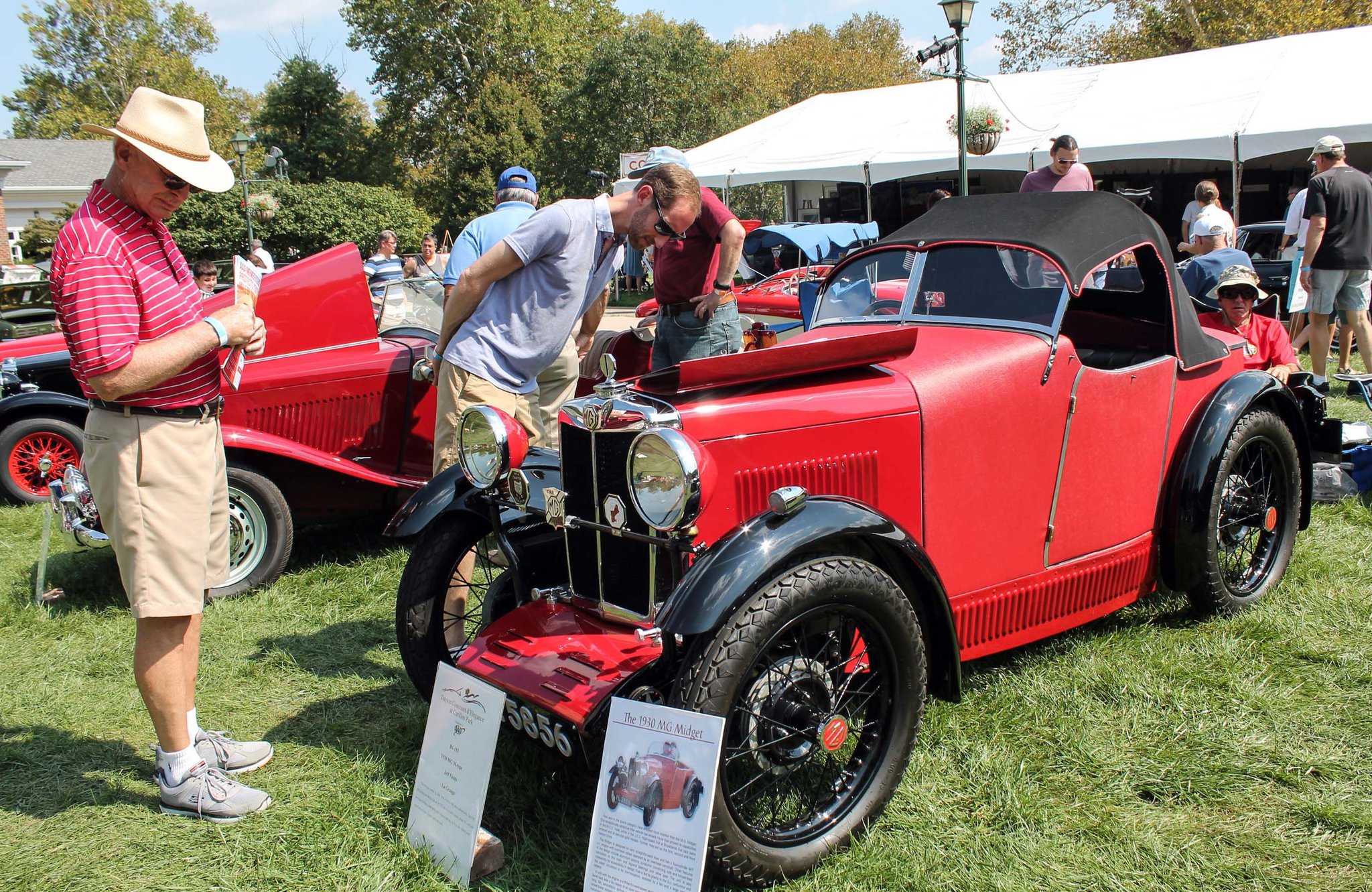 Jeff Field’s 1930 MG M-type Midget won the Best British Car Award at the 11th Dayton Concours d’Elegance in 2017 held at Carillon Park. The car has a canvas-covered body. Photo by Haylie Schlater