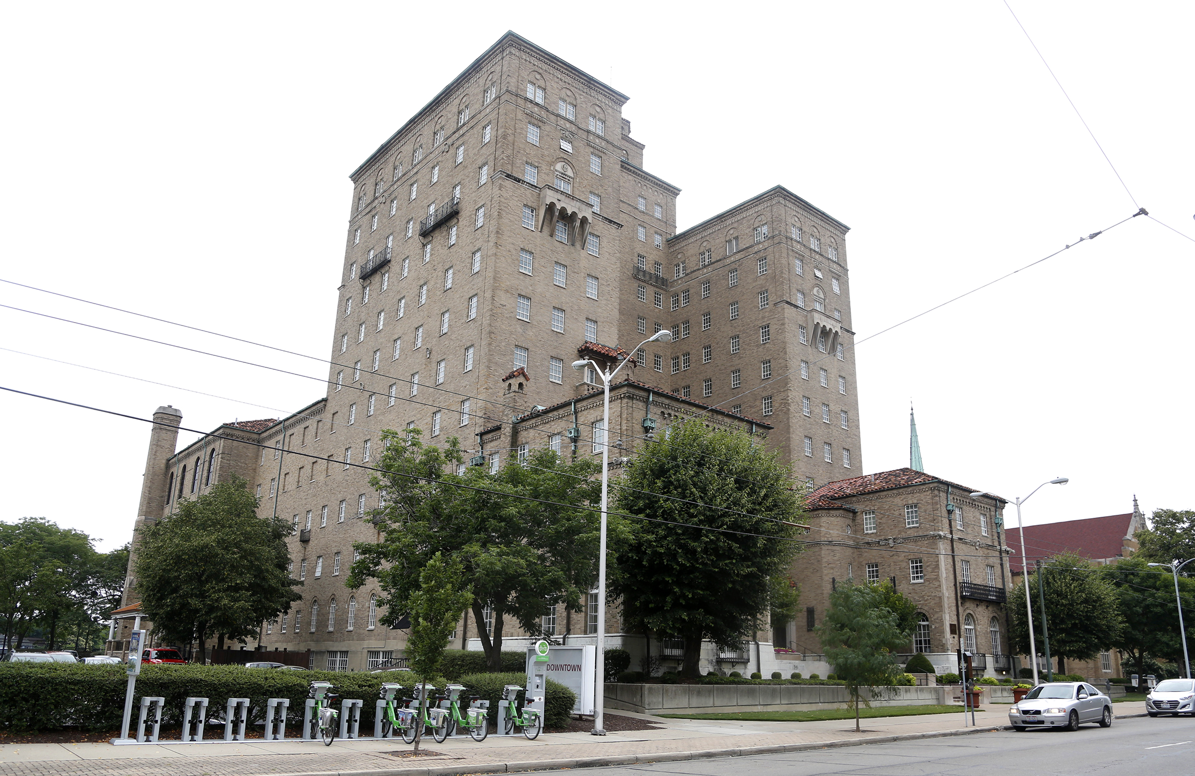 The downtown branch of the YMCA of Greater Dayton, one of 11 locations throughout the Miami Valley, is housed in a portion of the building dedicated in 1929. Today the building is also home to The Landing Apartments. LISA POWELL / STAFF