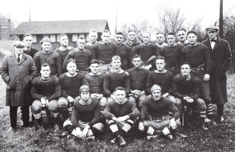 The Dayton Triangles football team (1920-1929) played in the first game for what is now known as the National Football League (NFL). The Triangles beat the Columbus Panhandles 14-0 on Oct. 3, 1920 in Dayton s Triangle Park. During the course of the game, the Triangles Lou Partlow scored the first touchdown and George Hobby Kinderline kicked the point after, making NFL history. The Triangles were made up of weekend players, like most of the early NFL teams. Their manager Carl Storck participated in the formation of the NFL at Ralph Hays Hupmobile dealership in Canton in 1920; in 1921 he was named league secretary-treasurer; and in 1939 he became president of the NFL. In 1929 the Triangles franchise was sold and moved to Brooklyn, New York. The present-day Indianapolis Colts can trace their ancestry to the original Dayton Triangles. Although many relocations, name changes and thrilling NFL games have transpired since then, Dayton can be proud of the Triangles' role in the start of it all. (Inducted: 2008)