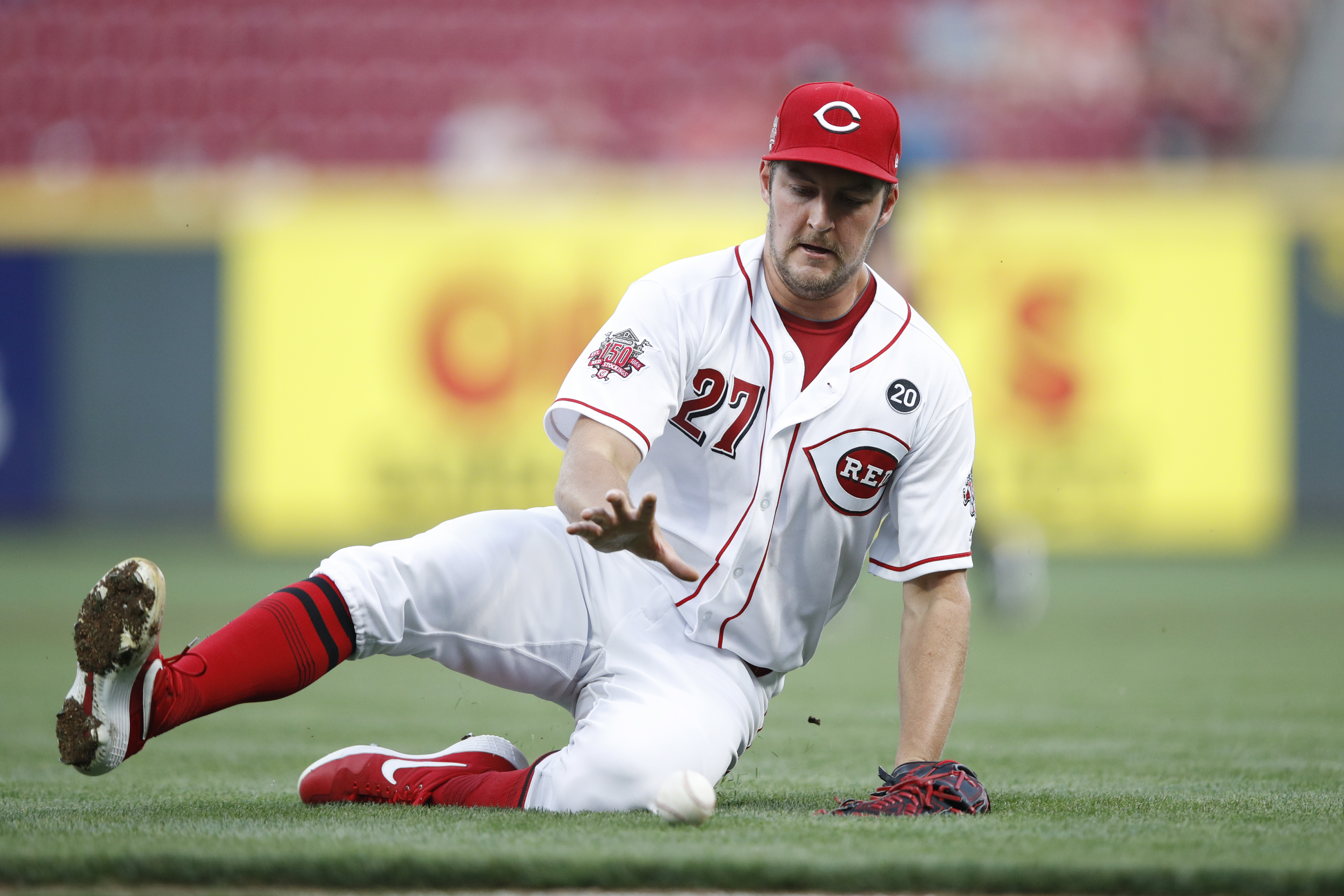 August 02, 2019: Cincinnati Reds third baseman Eugenio Suarez