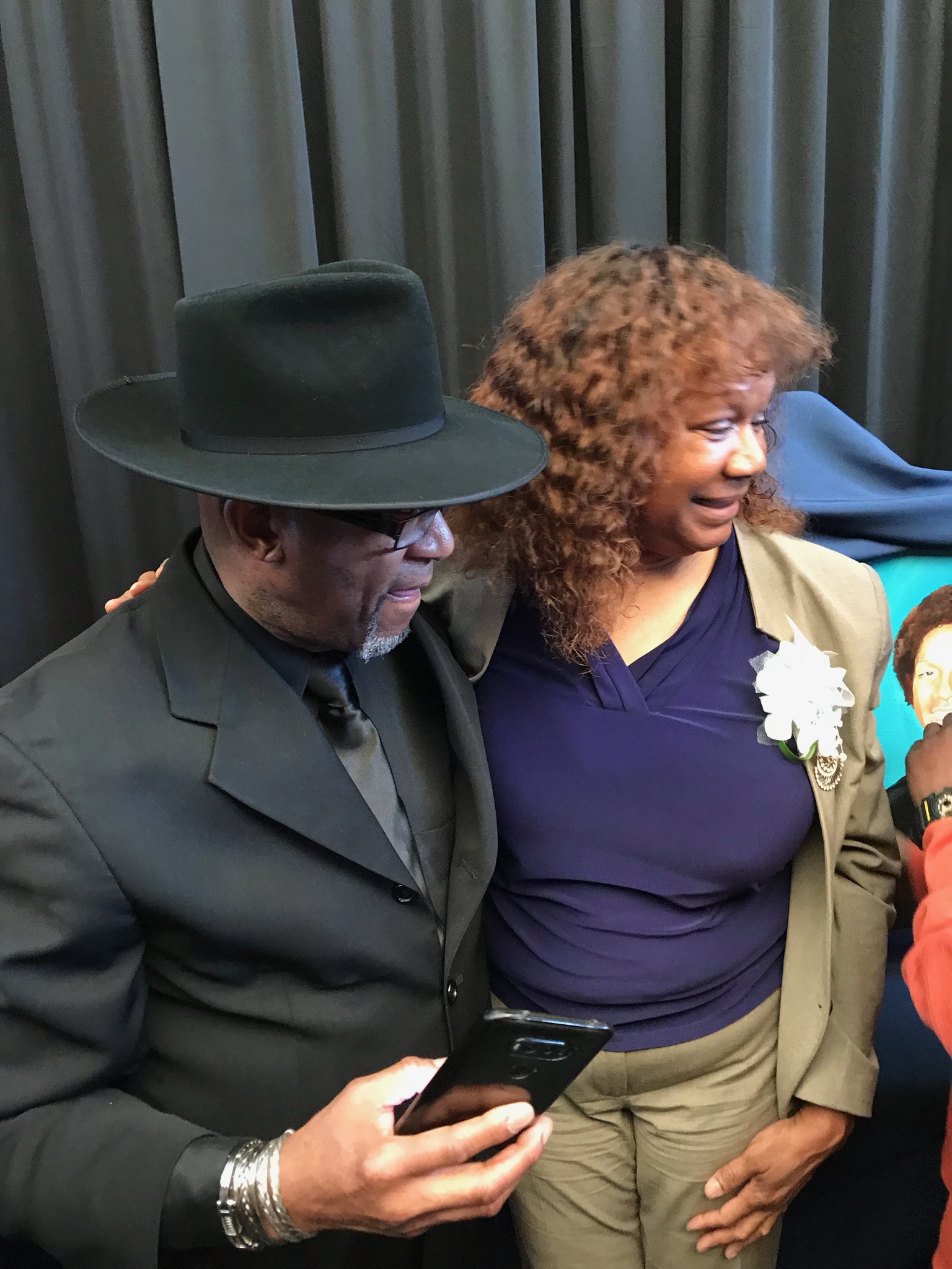 Flossie Crump and Dayton native Felicia Allen became the first women sworn in as police officers in Sacramento, Calif in 1974. The atrium at the police department's headquarters was recently dedicated in their honor. Allen is pictured in this photo with her brother, Robert Allen of Dayton.