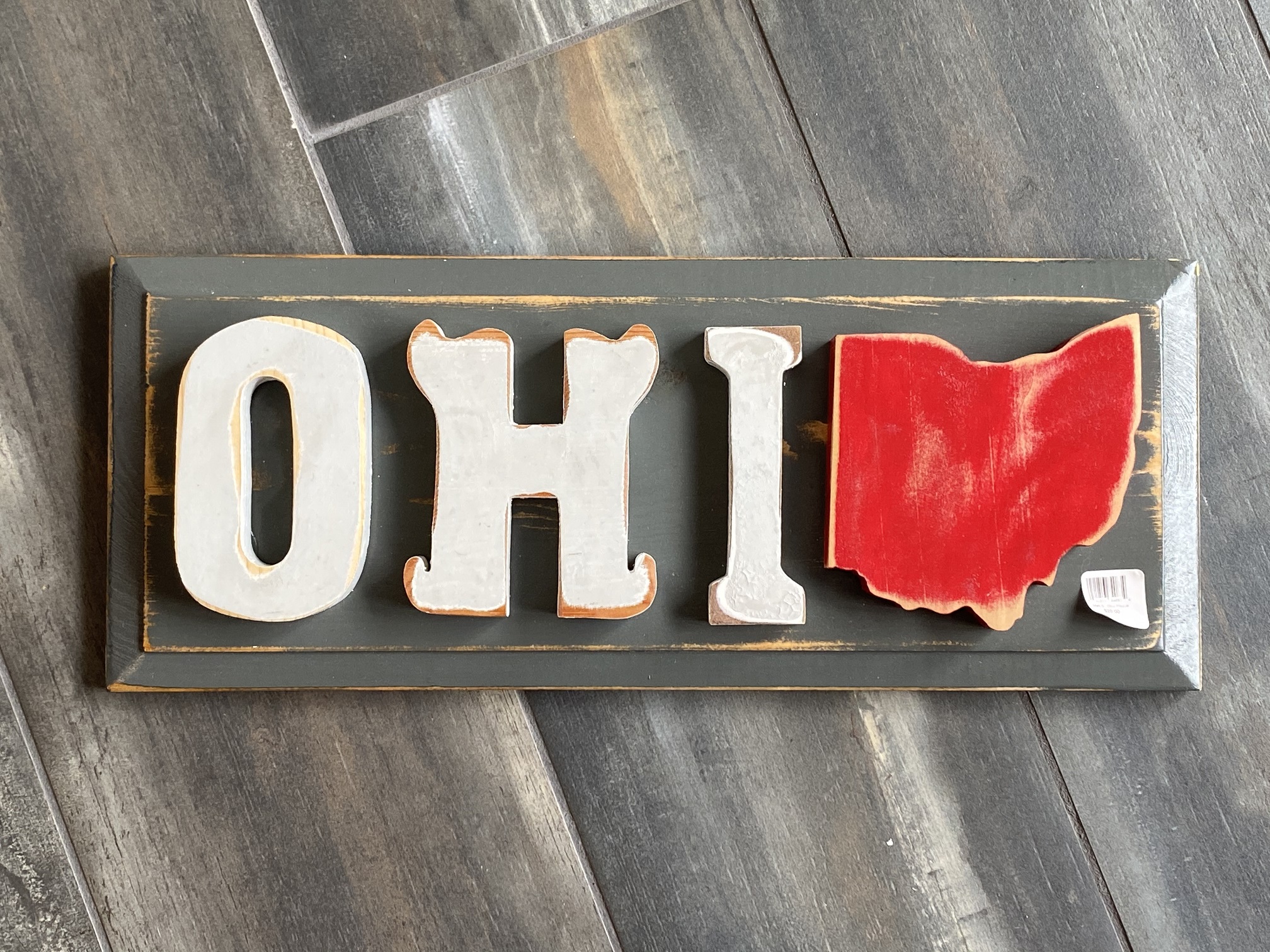 This Ohio wall hanging is among the items for sale from We Care Arts. CONTRIBUTED
