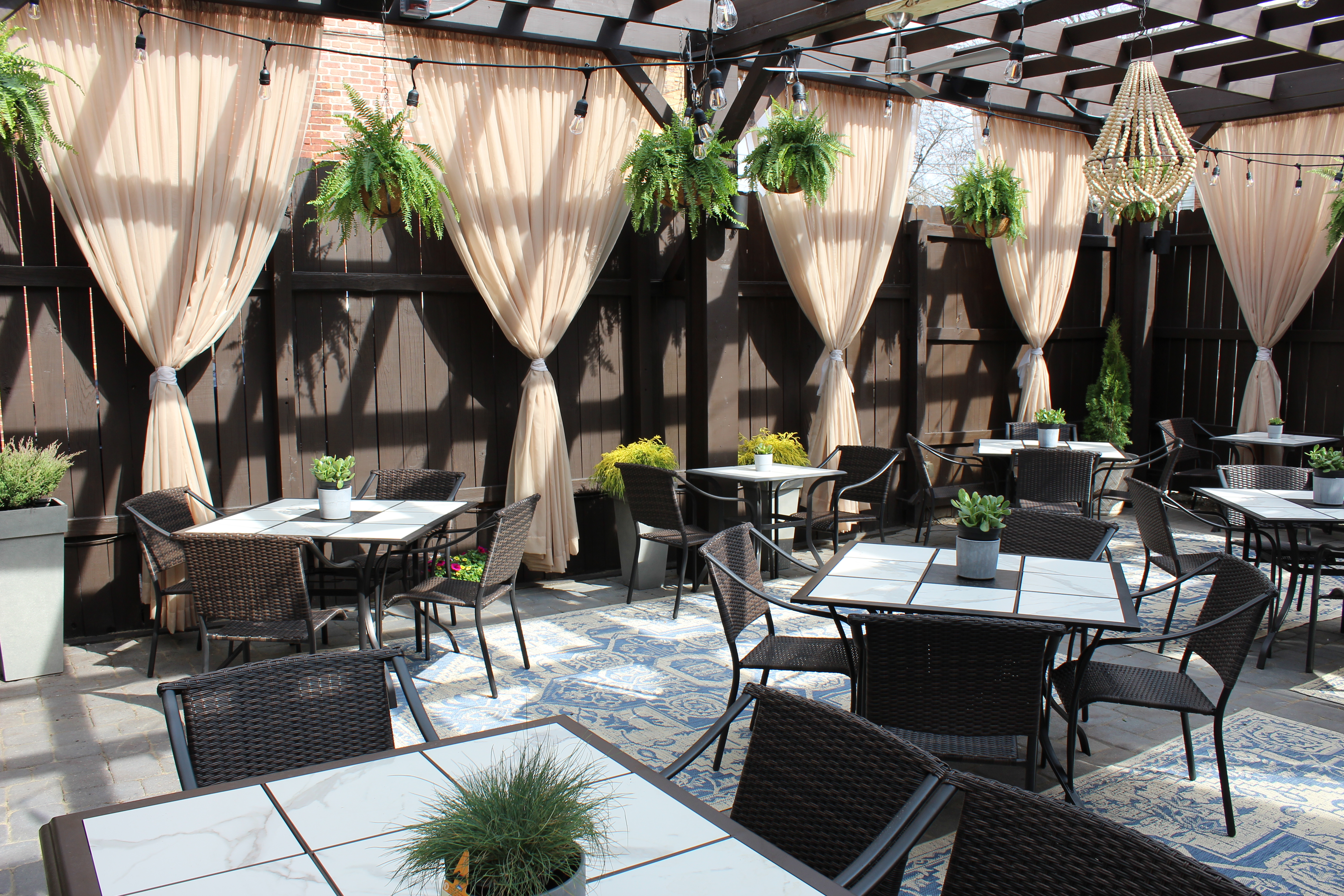 The back patio at Salar Restaurant and Lounge, 400 E. Fifth St. FILE