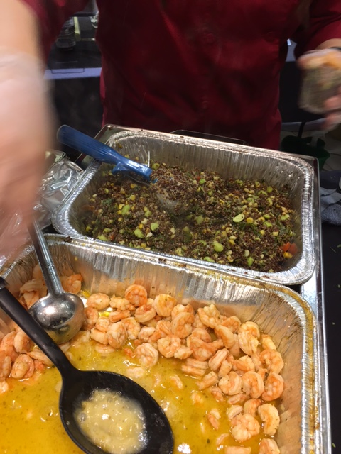 Firebird’s Wood Fired Grill made a healthy tequila glazed shrimp over a red quinoa and kale pilaf salad for the Sneak Peek to Winter Restaurant Week on Jan. 18, 2017. ALEXIS LARSEN/CONTRIBUTED