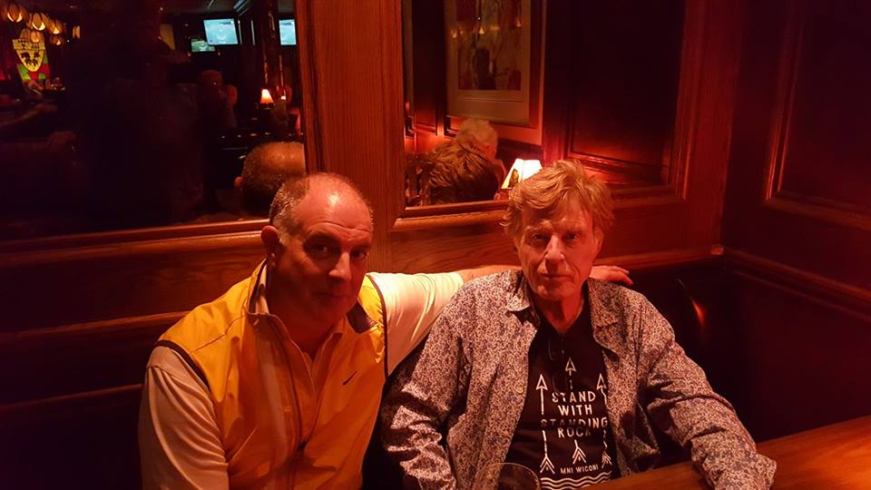 Local resident Tom Intili took a photo with Robert Redford Tom Waits when they visited The Oakwood Club. The actors were in the area for the filming of the movie "The Old Man and and The Gun."