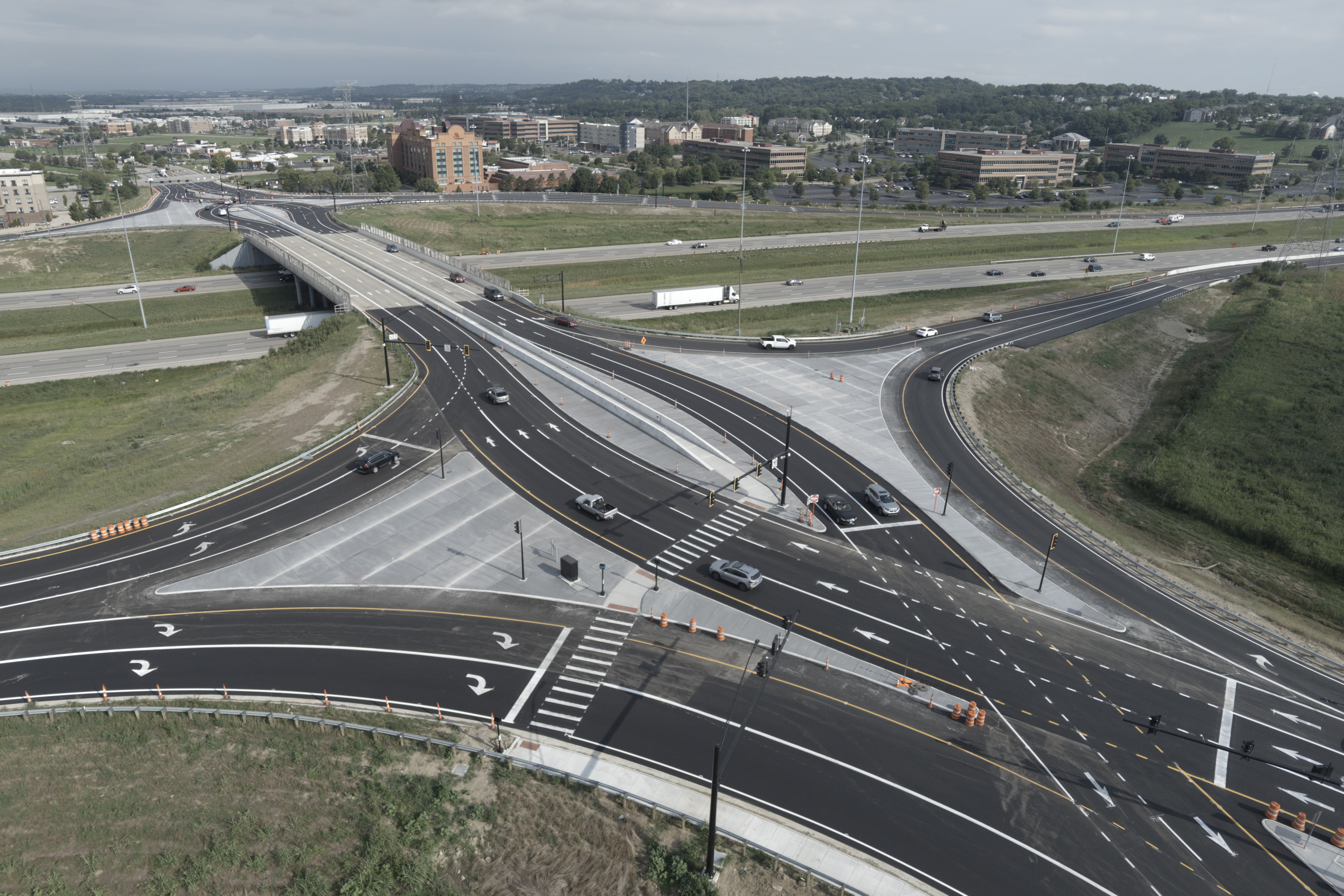 New Union Centre Boulevard DDI interchange safest design