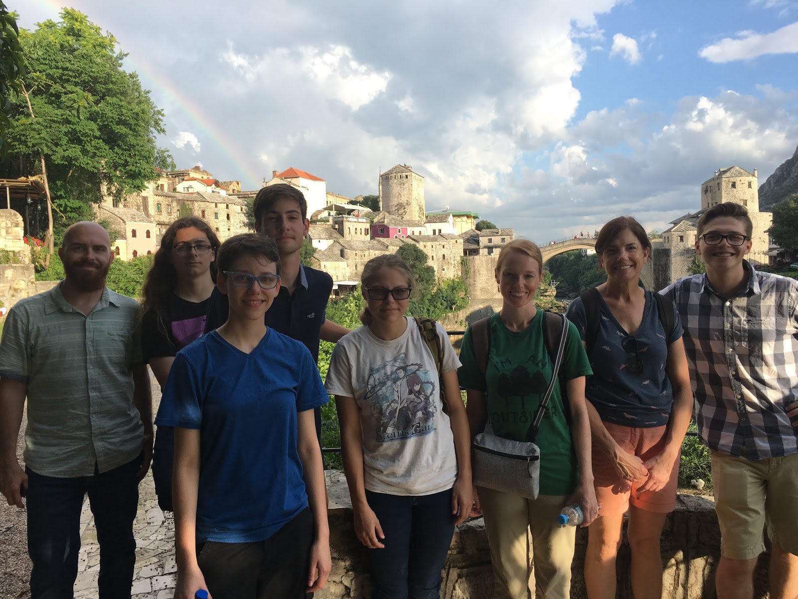 Arch Grieve (far left), a mediation specialist at the Dayton Mediation Center, is the new chair of the Dayton Sister City Committee and is vice president of the Dayton Council on World Affairs. He is pictured with students he took to Bosnia and Herzegovina.