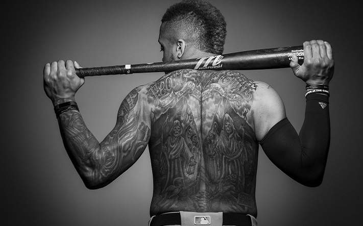 Delino DeShields' tattoos honor Negro Leagues