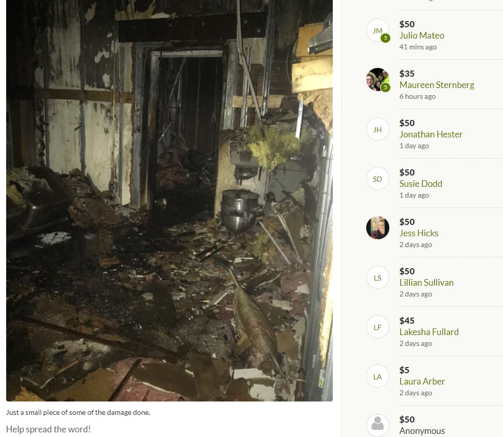 A GoFundMe page has been set up to support Salar employees impacted by a fire at the restaurant.