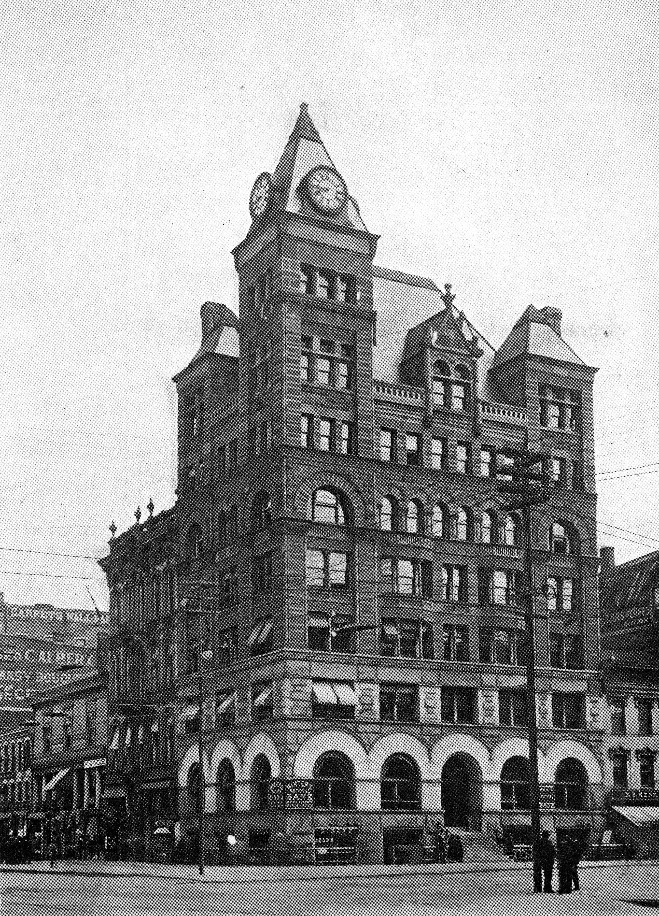 The Callahan Bank Building at Third and Main streets in downtown Dayton as it looked when if was built in 1892. DAYTON METRO LIBRARY LUTZENBERGER PICTURE COLLECTION