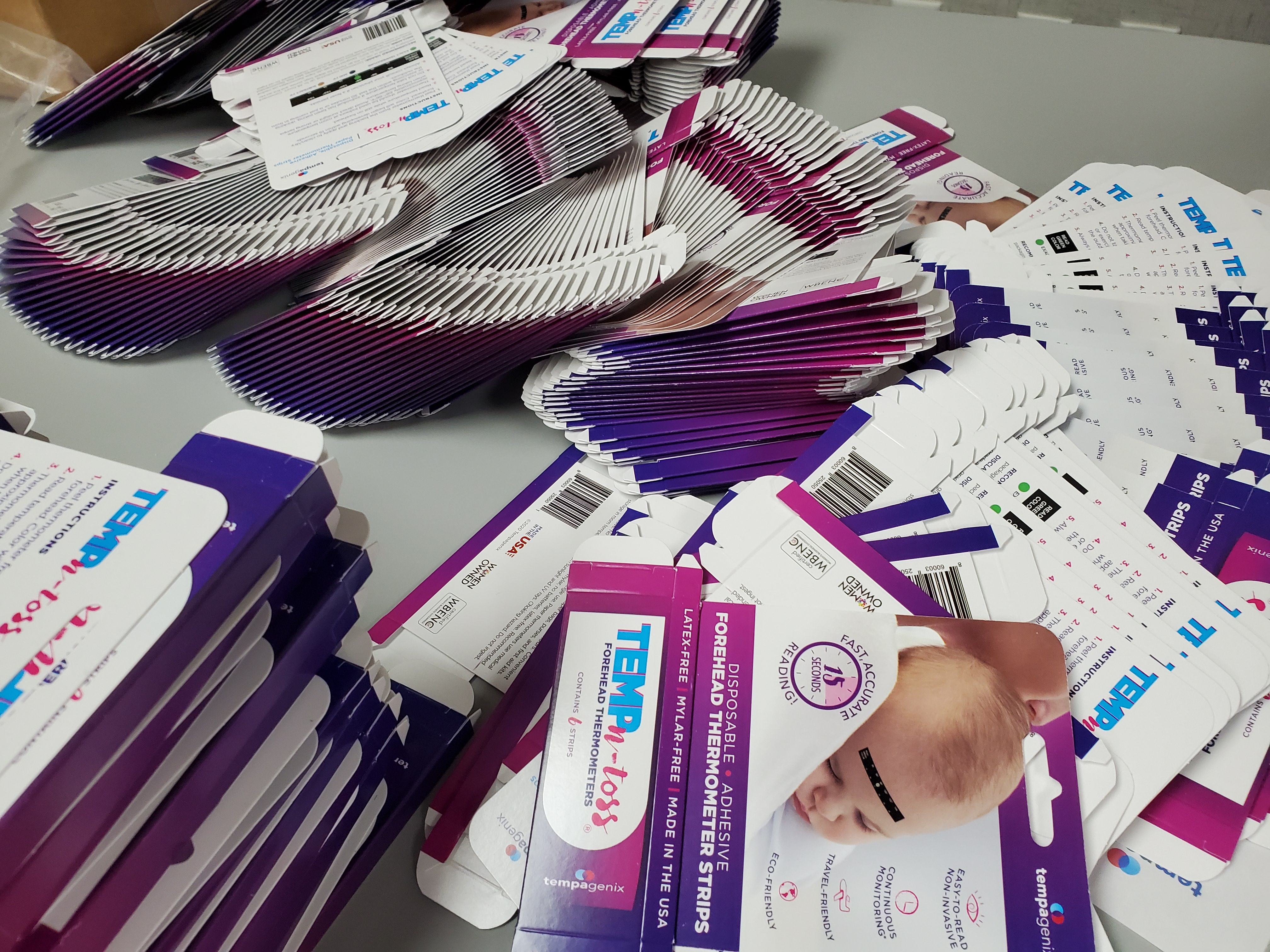 Tempagenix’ flagship ‘Temp-n-Toss’ paper thermometer product.