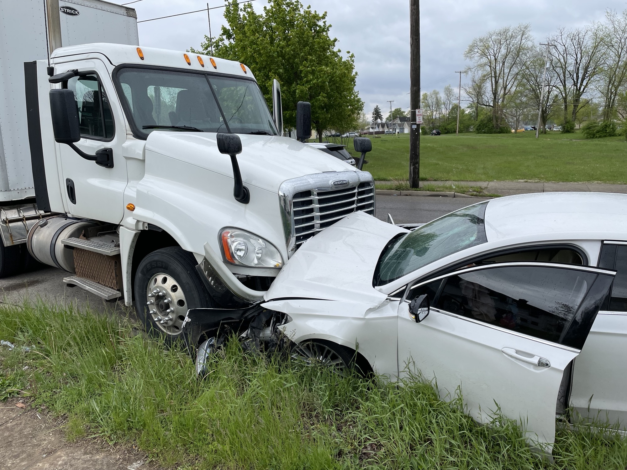 Semi Truck Car Crash