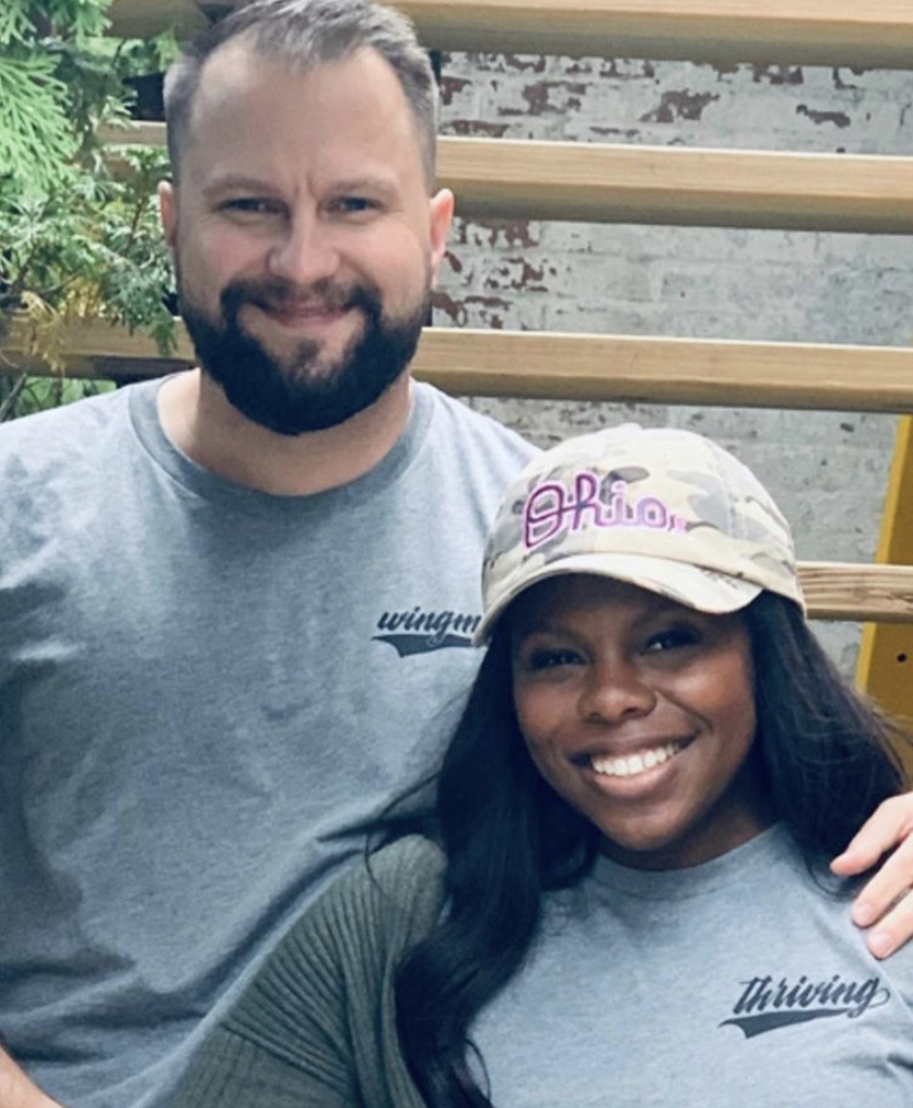 Sugarcreek Twp. resident Nichole Smith, the programming director of Pink Ribbon Girls, is Dayton of the Week. She is pictured with her husband, Adam.